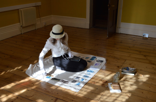 Sarah Coggrave in performance as Astra, Didsbury Parsonage, March 2014