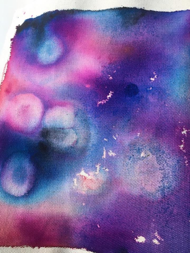 Ezgi Dagli, Abstract painting inspired by mind pictures by Marion Richardson's pupils, 2017