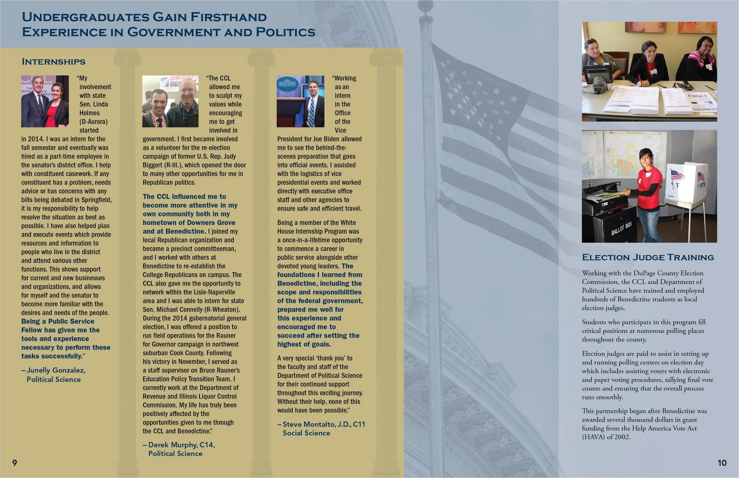 Center for Civic Leadership brochure