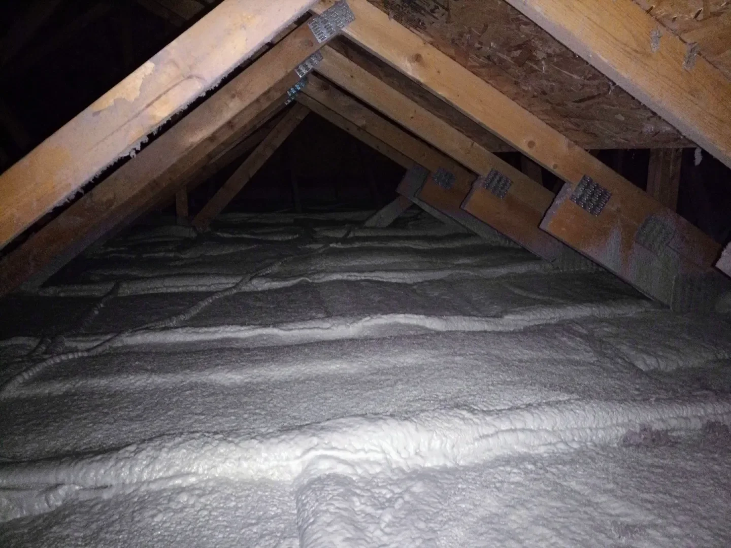 Full Hybrid install spray foam seal