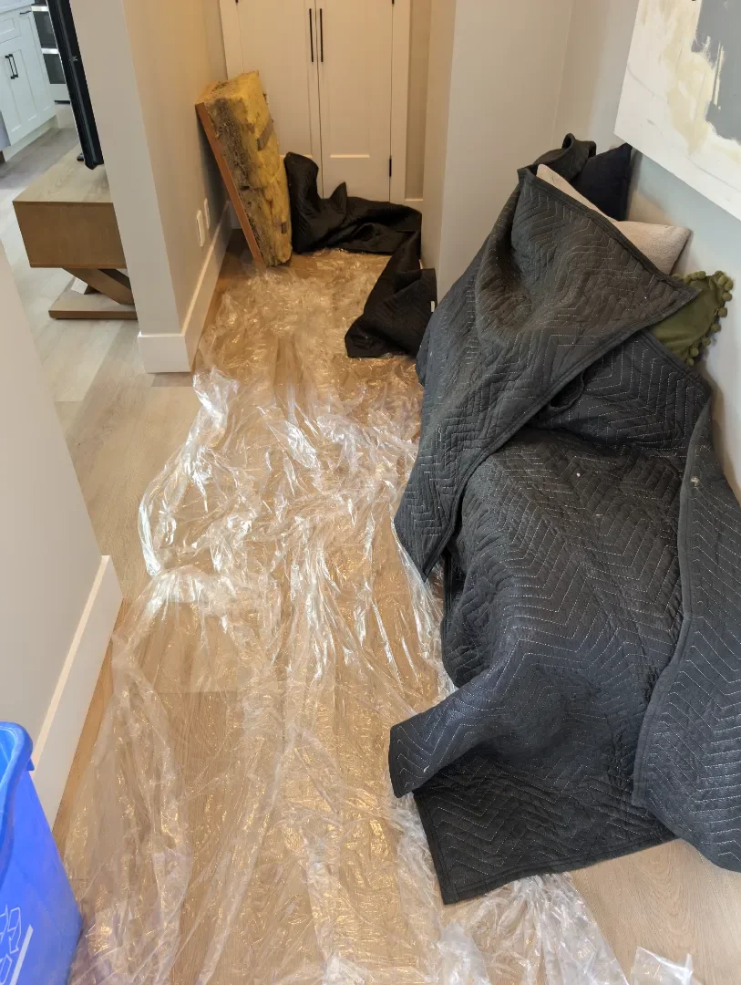 Plastic floor cover for protection