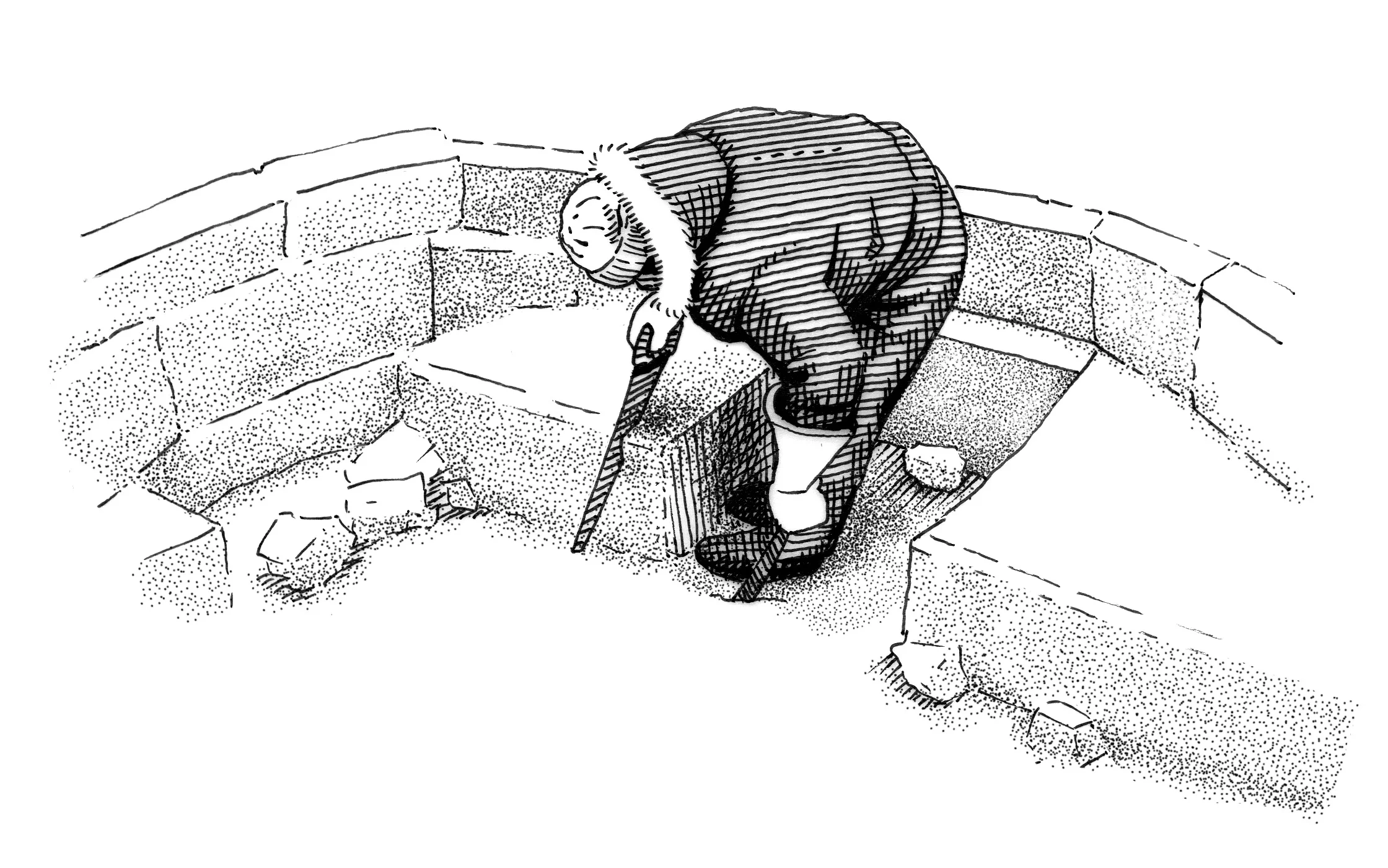 Building an igloo, step 9