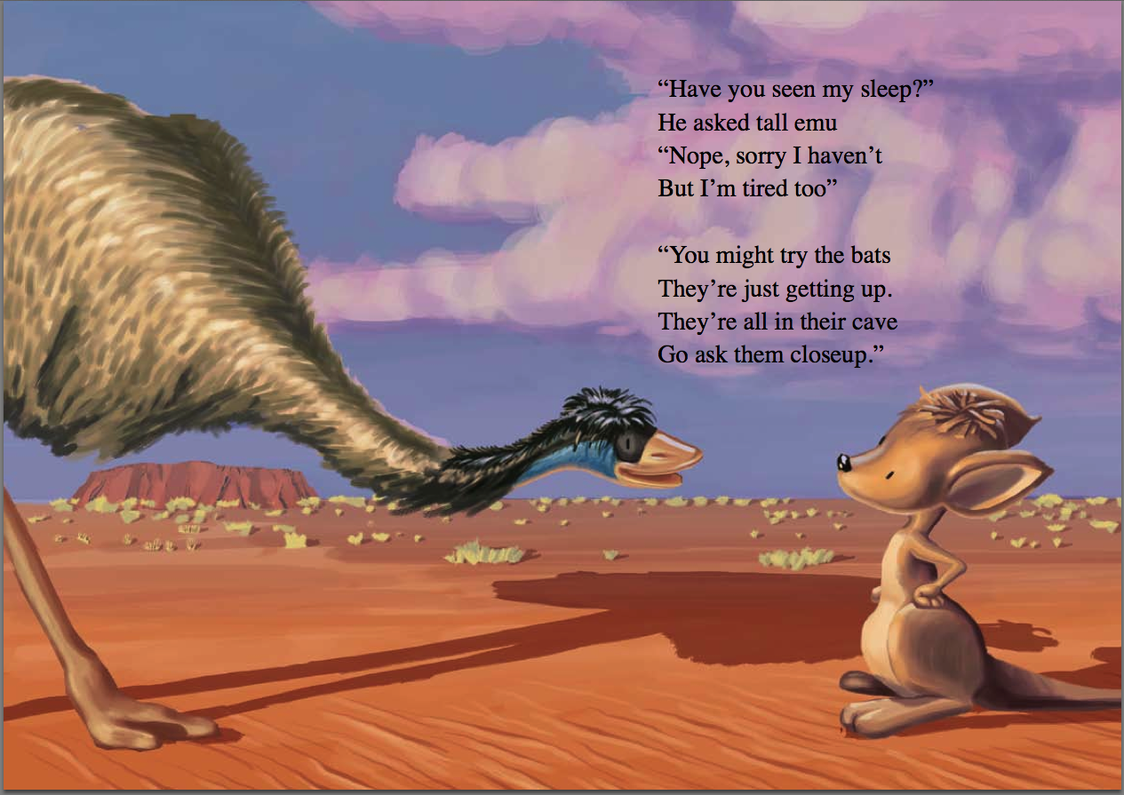 'Finding Sleep' Childrens book page