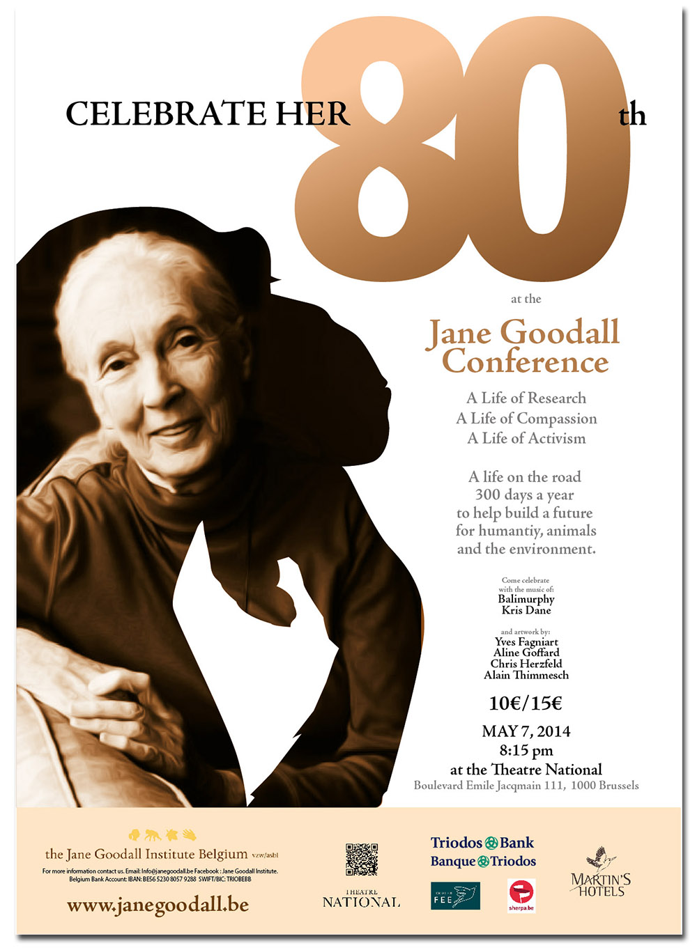 Jane Goodall invitation poster