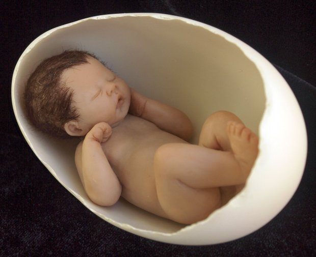 tiny baby sculpture by camille allen, www.camilleallen.com