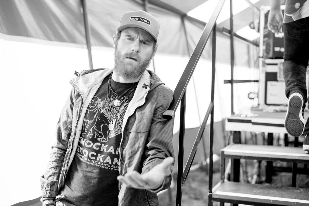 Backstage at the Dime Store Tent