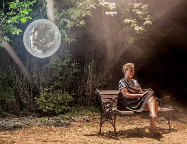 Moon Picnic, August 20, 2016. Lake Country Art Gallery, Lake Country, Canada. June 22 - September 16, 2016. Photo photo courtesy of Tina Knooihuizen.