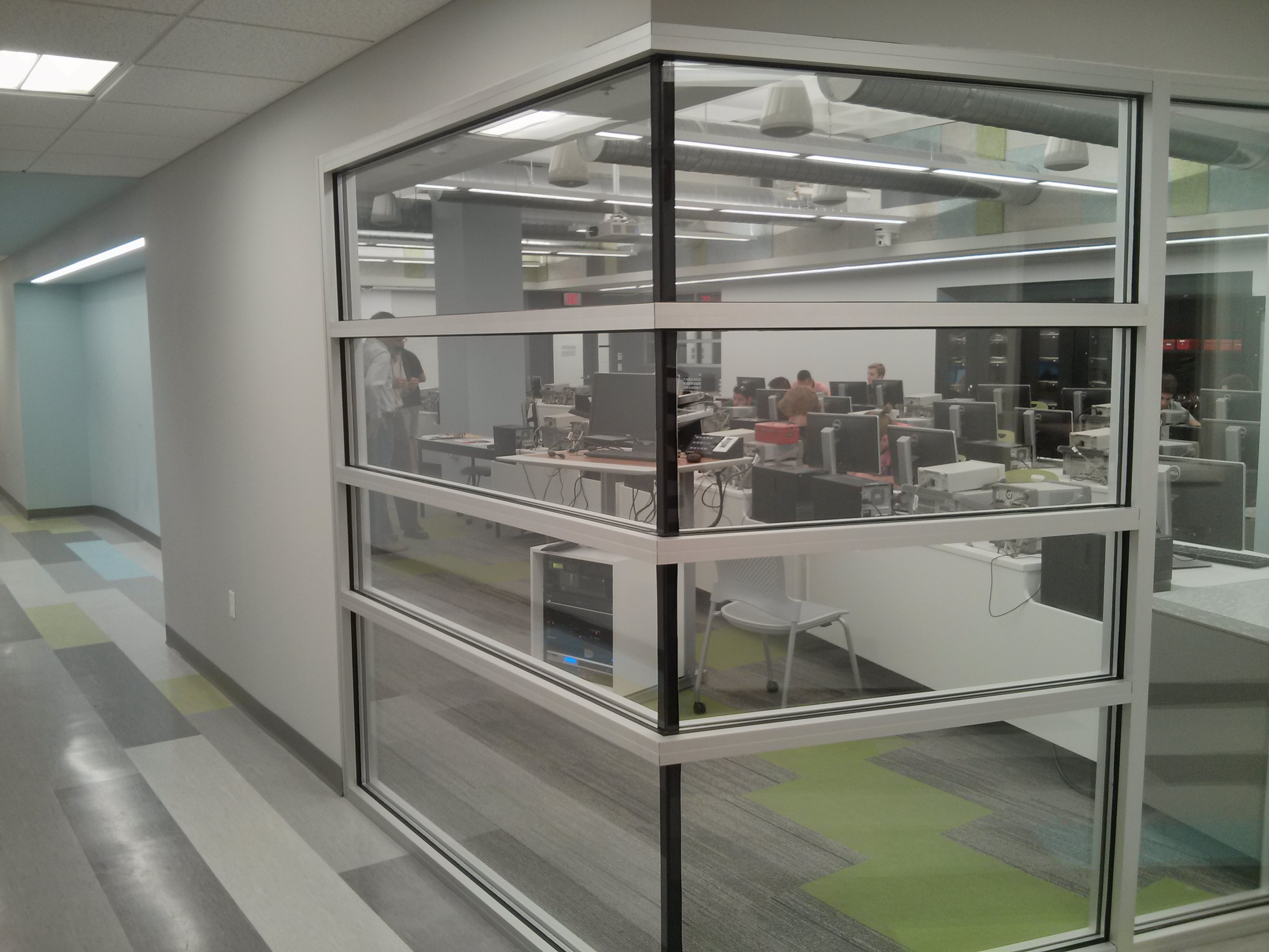 View in to Classroom A from main corridor