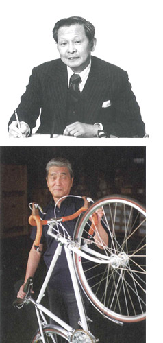 Junzo Kawai (top) and current chairman, Taki Takimoto.
