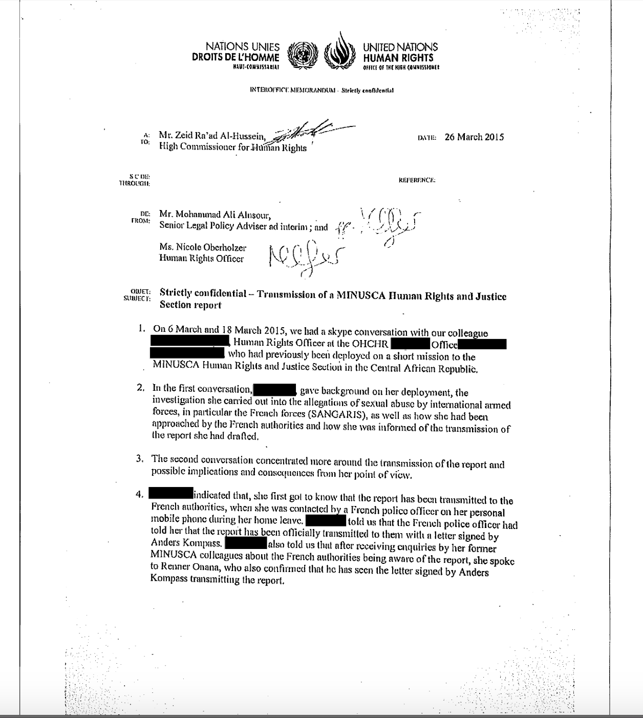4.1 - Statement by Mohammed Ali Alnsour & Nicole Oberholzer, OHCHR
