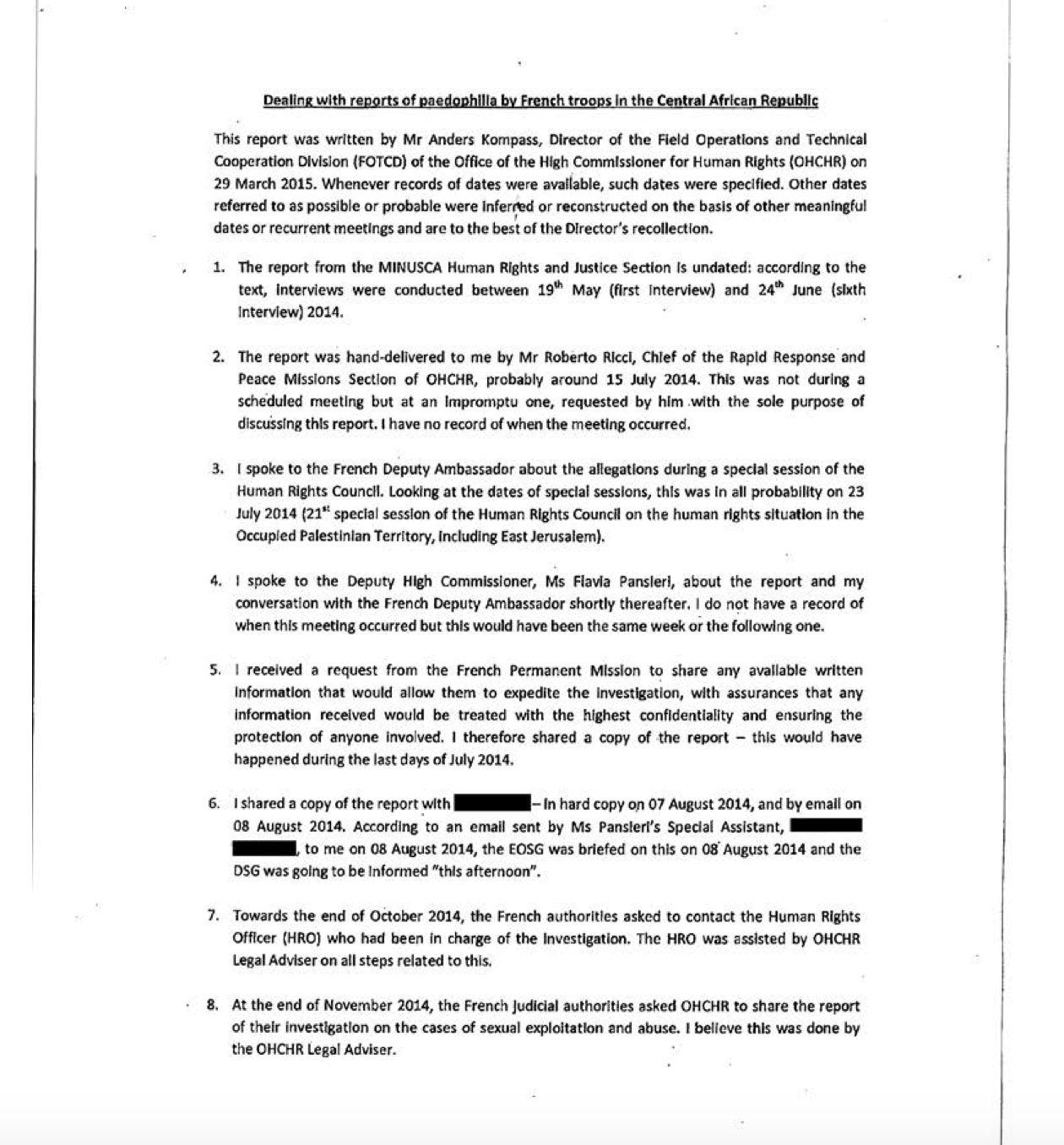 4.2 - Statement by Anders Kompass, OHCHR