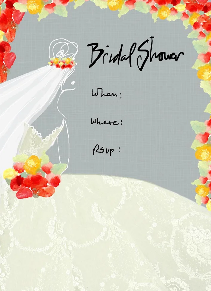 Bridal shower invitation by Gayle Kabaker