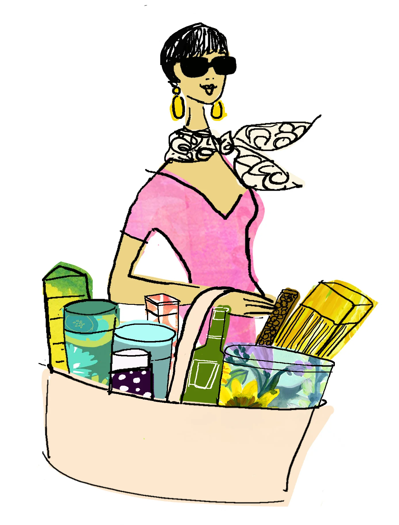 final girl with basket.no back.2.jpg by Gayle Kabaker