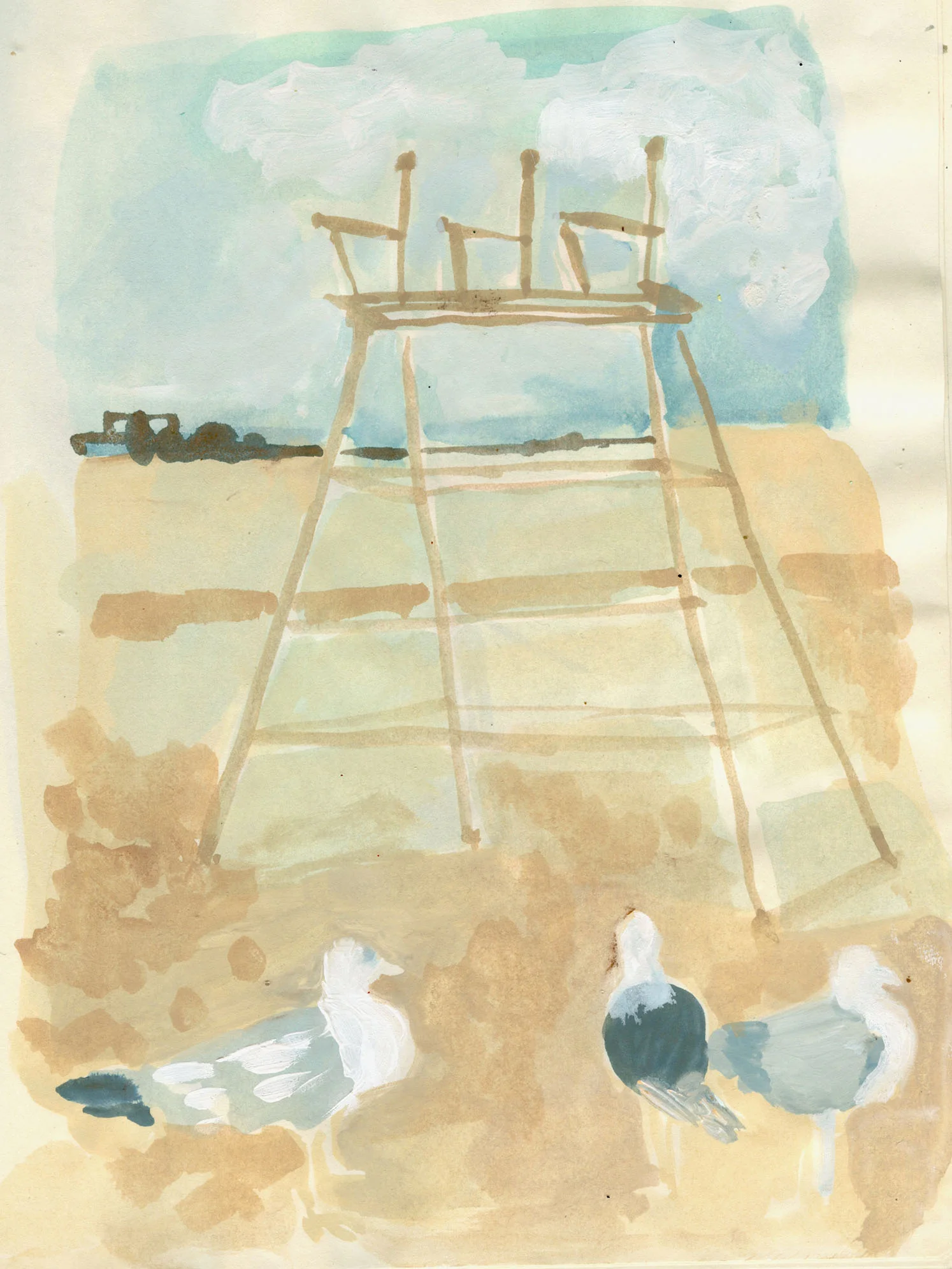 life guard chair and gulls.jpg