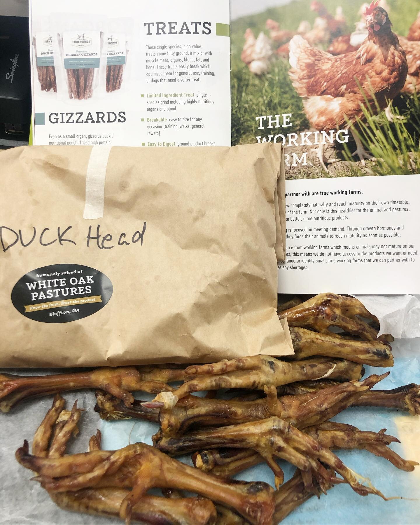 Guys...I haven&rsquo;t been this excited for a new treat company in a long time!  Meet @farmhoundstreats 
This company is so impressive with their sourcing and attention to details down to the effects on our planet.  We have duck heads, chicken feet 