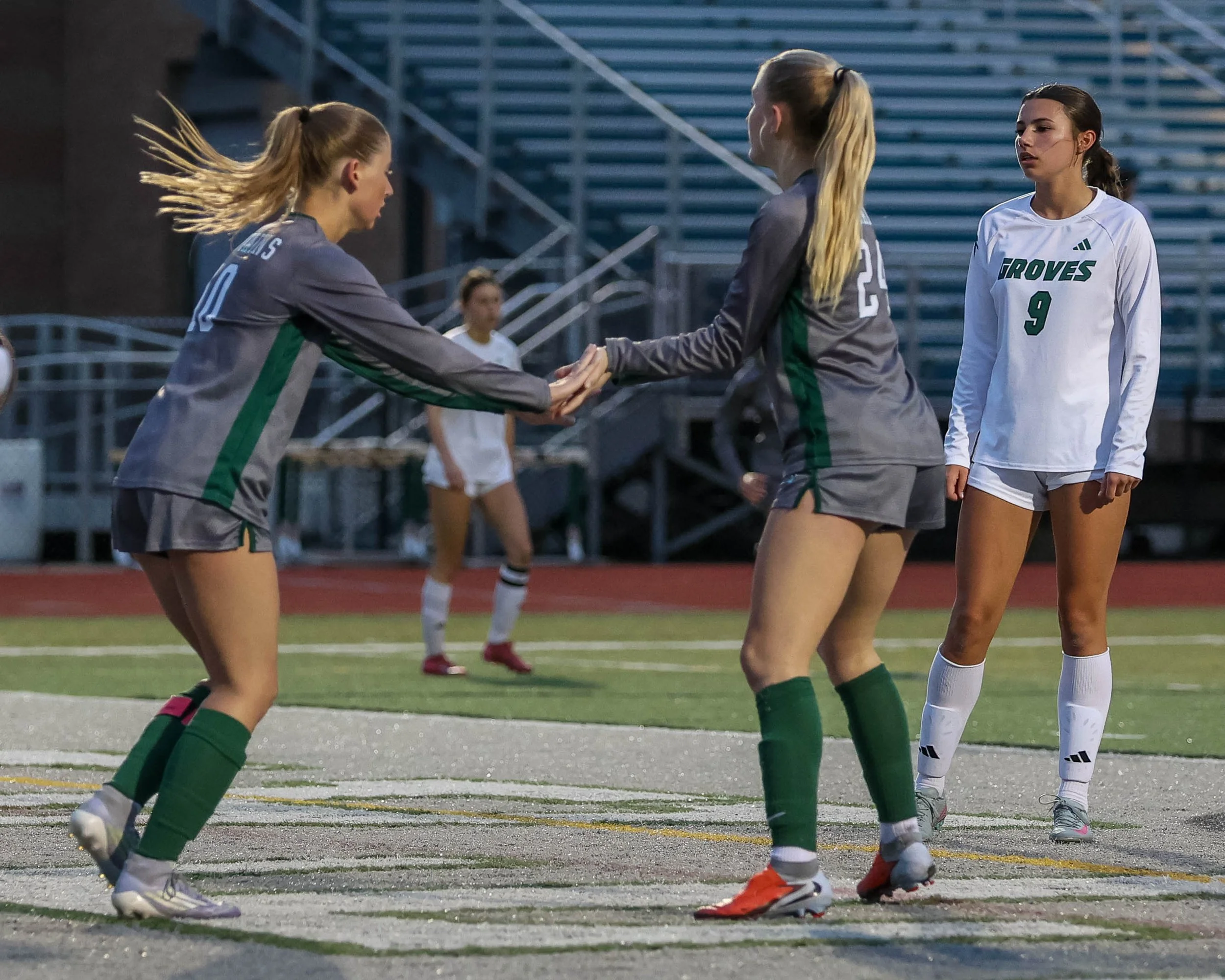 #24 and #10 celebrate the goal