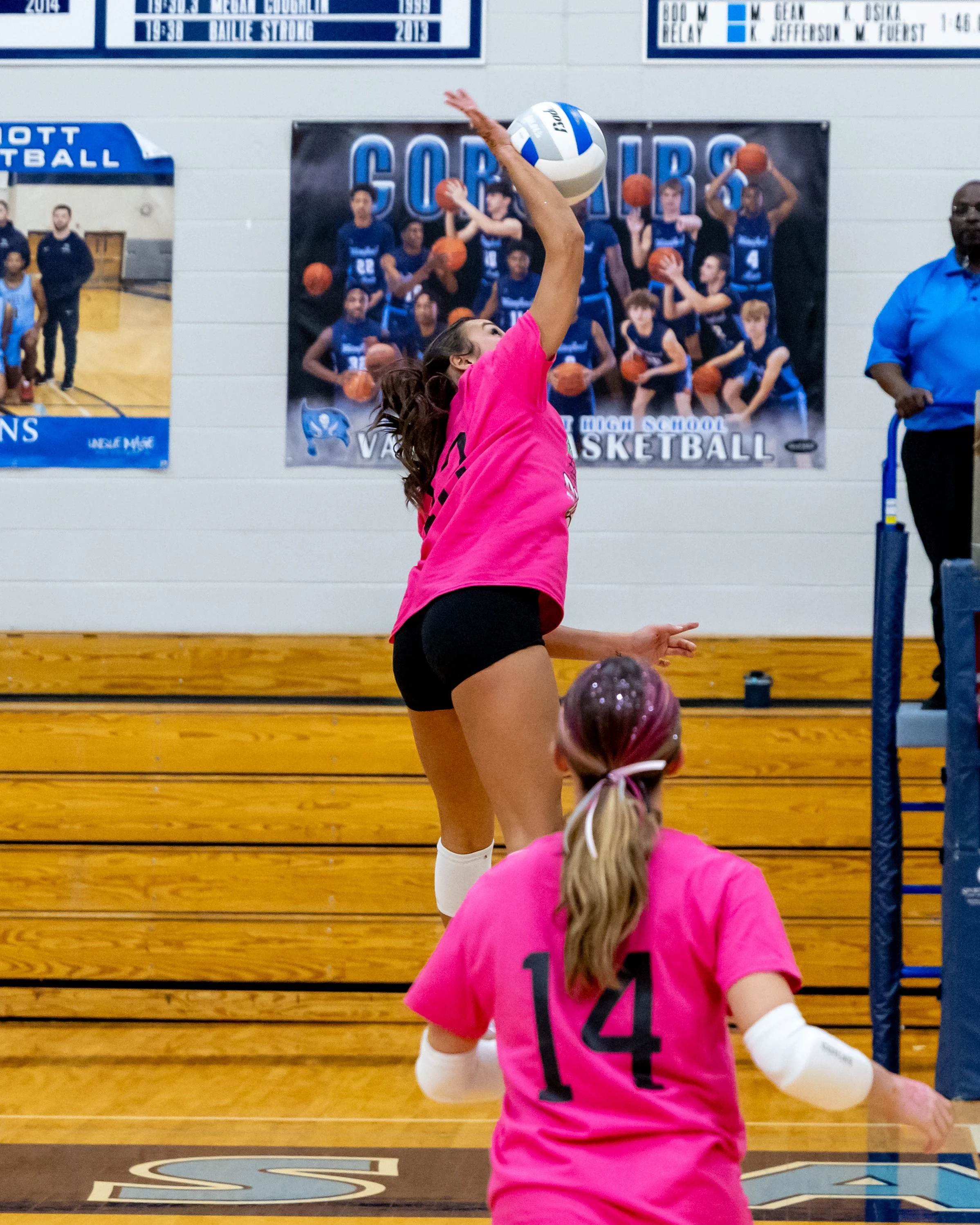 Kettering player hits the ball