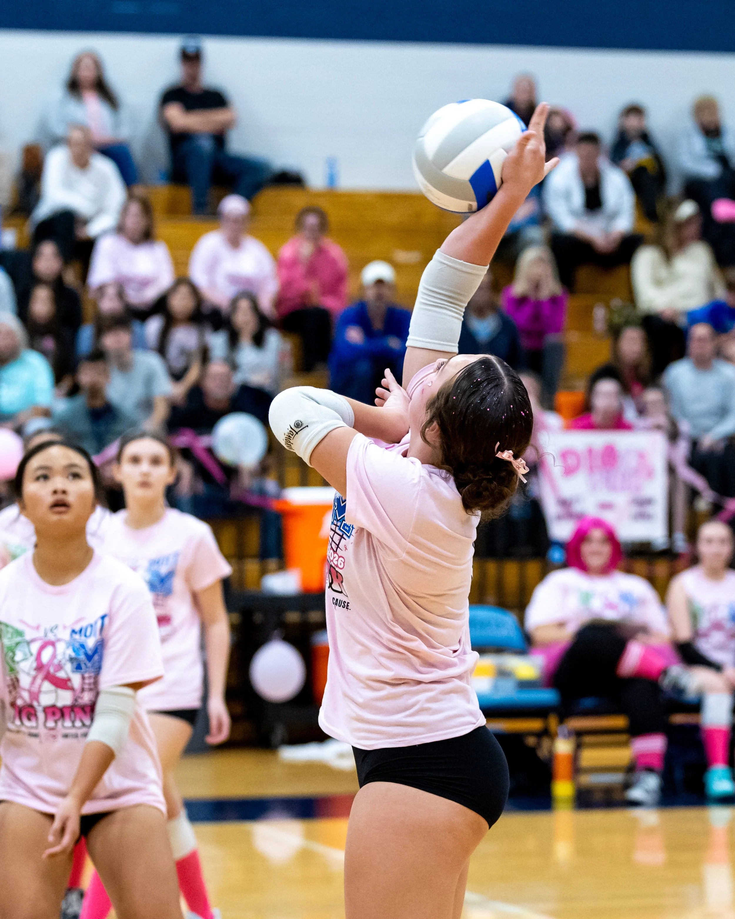 Mott player hits the ball