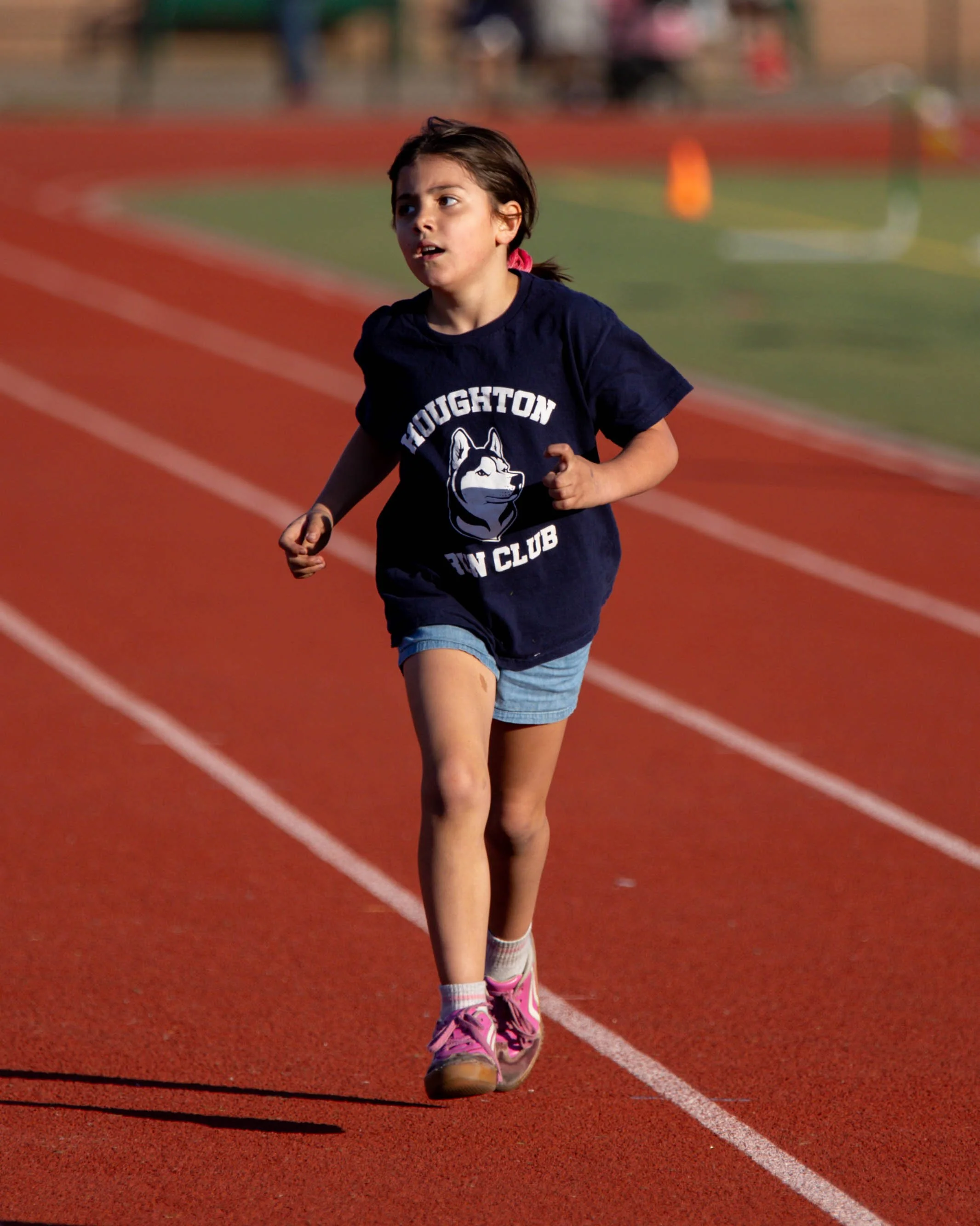 Houghton runner at the finish line