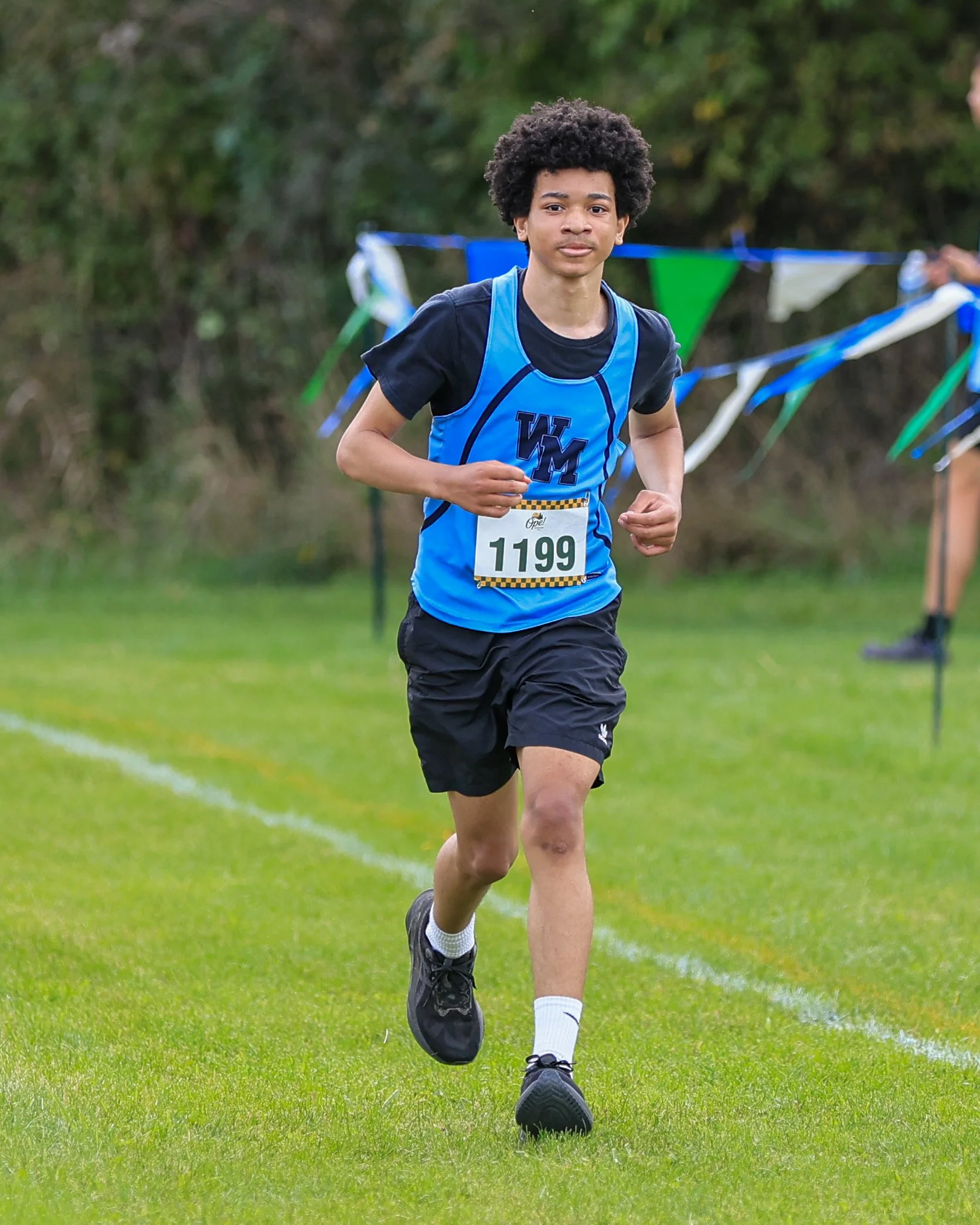 WM runner at the finish line