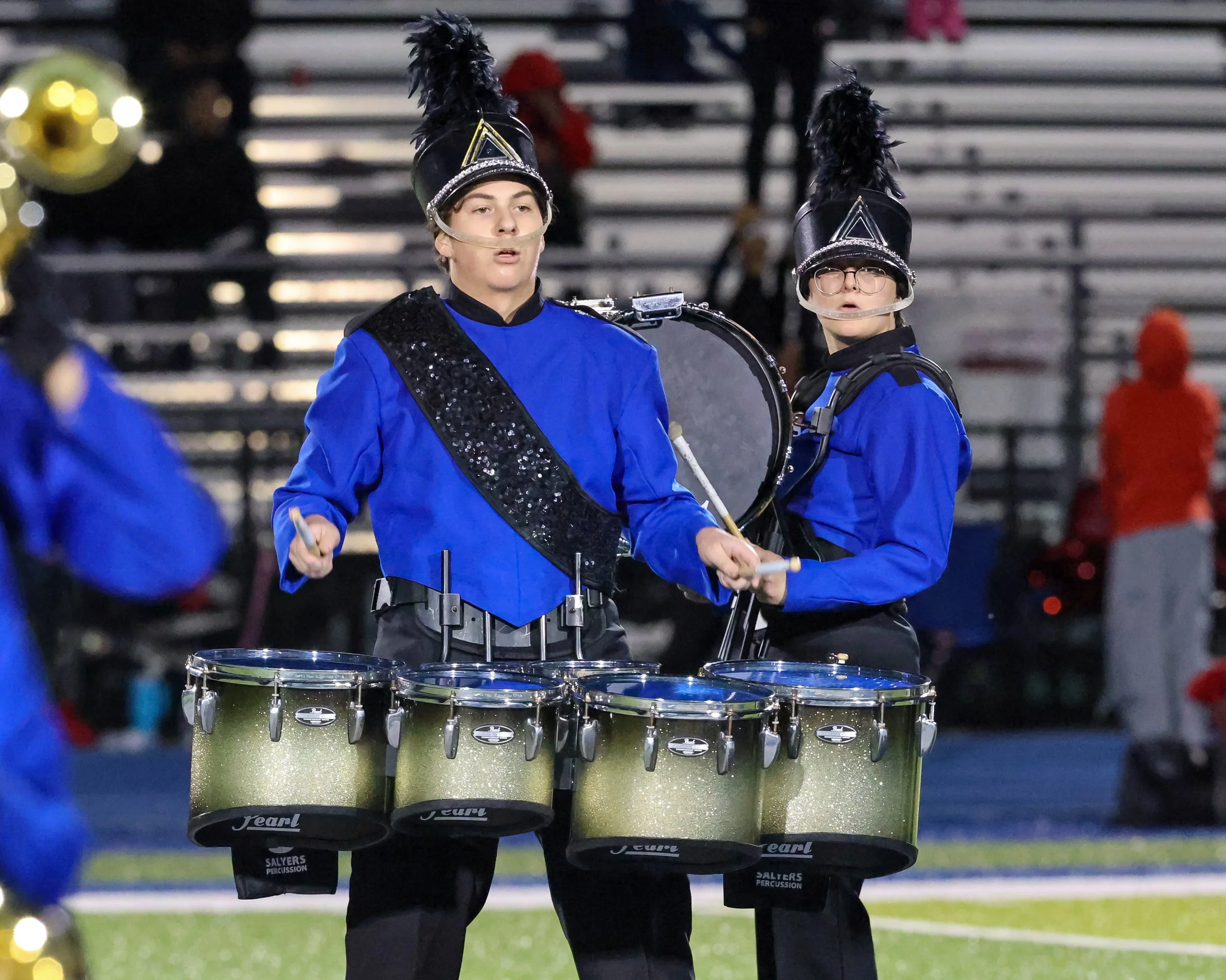 WM Marching Band drummers