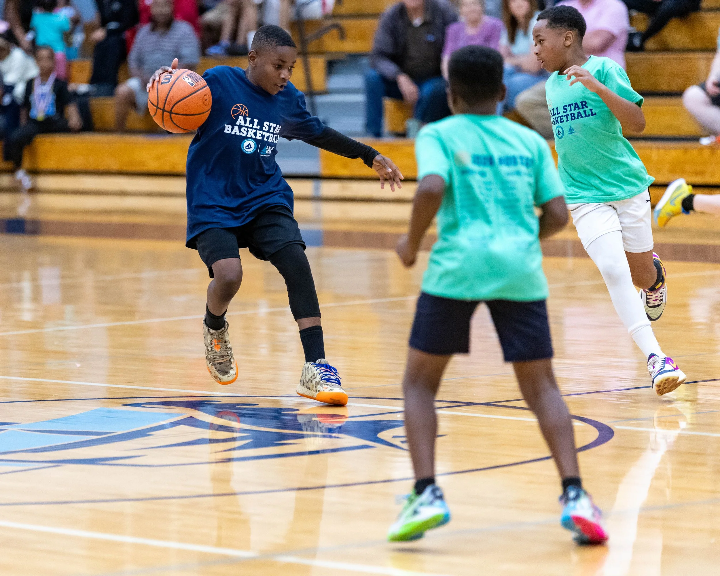 North boy with the ball