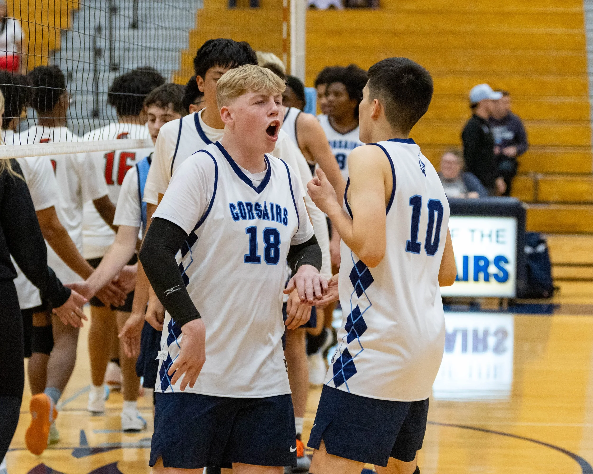 Mott team celebrates after the win