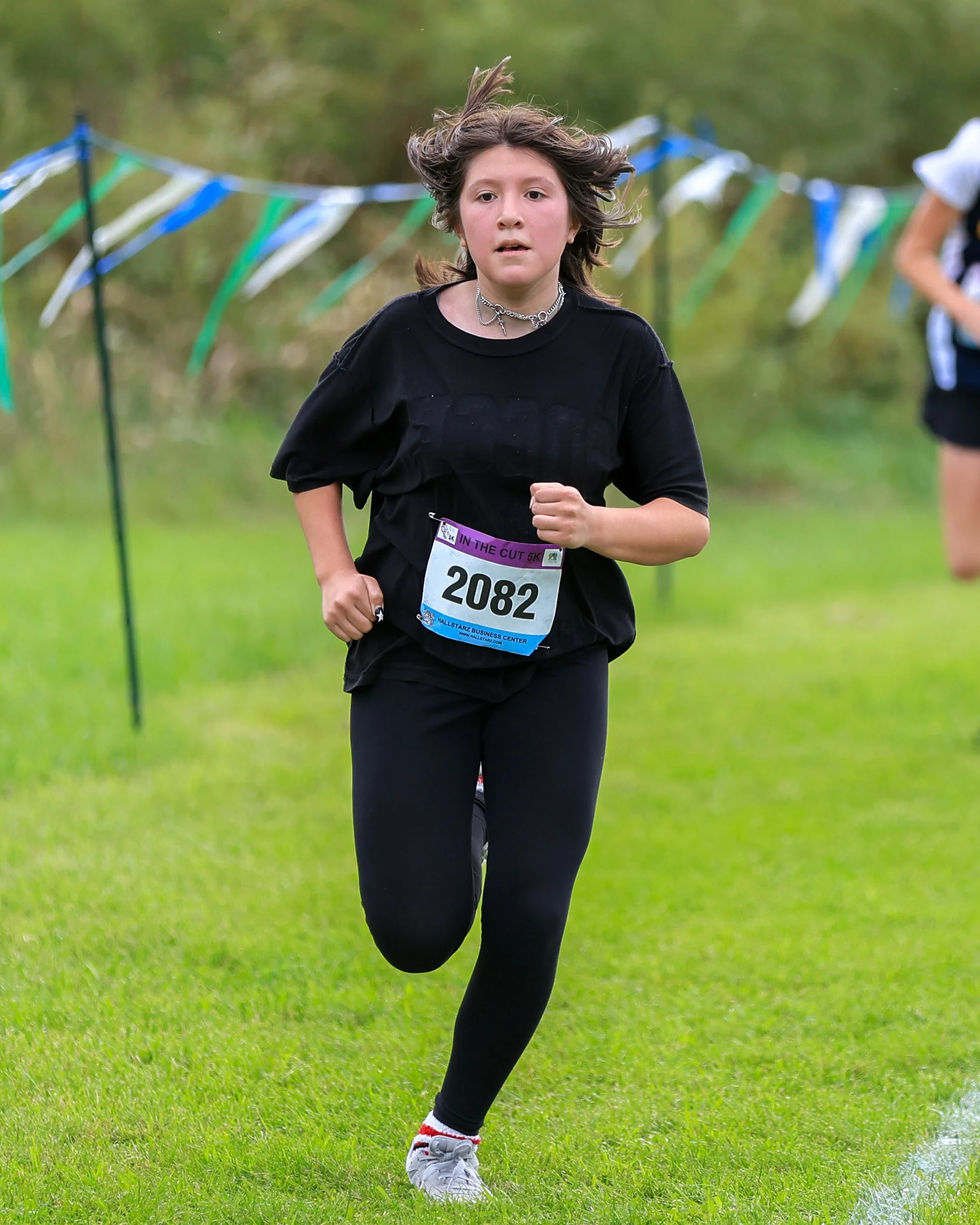 Mason runner at the finish line