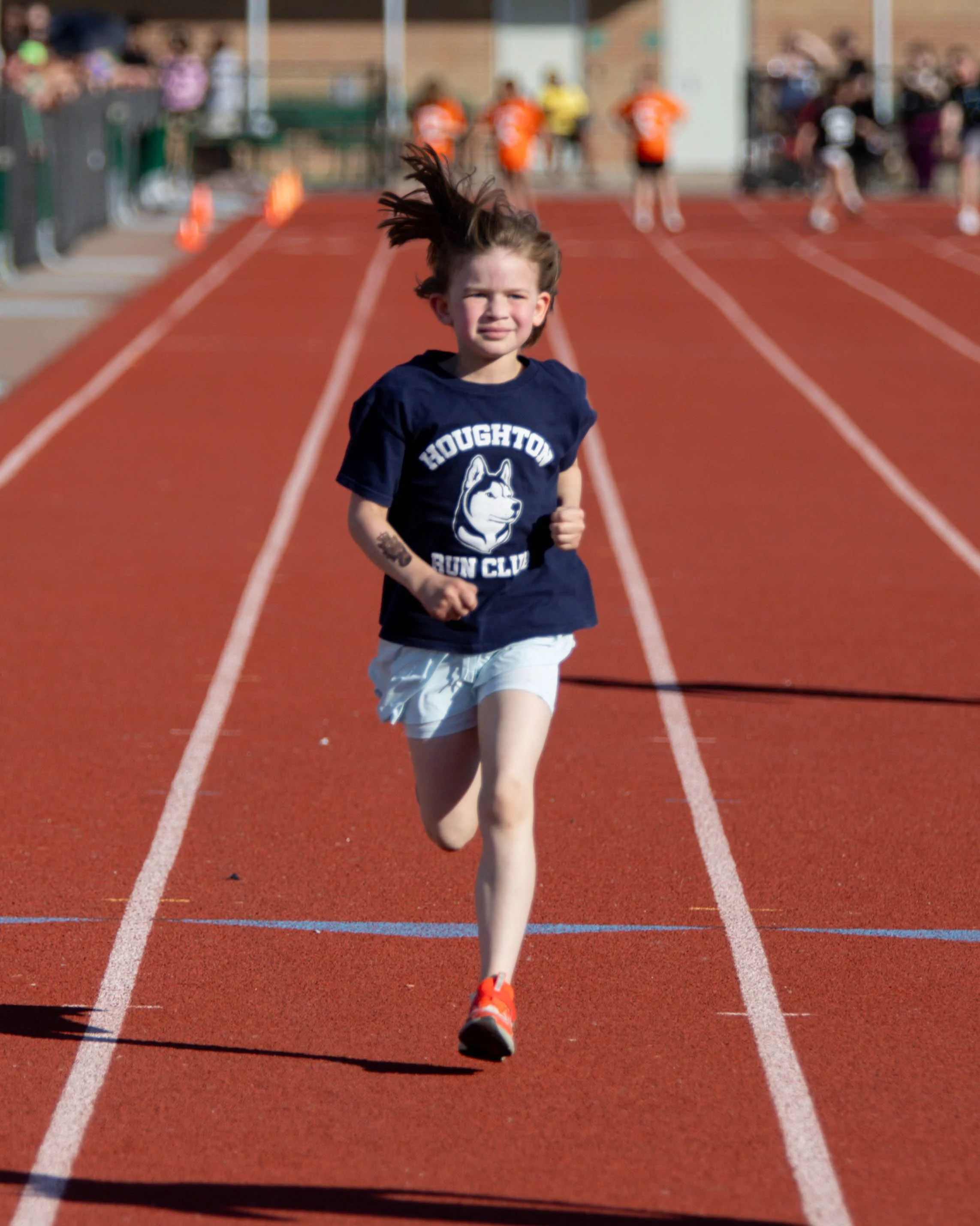 Houghton girl finishes the race