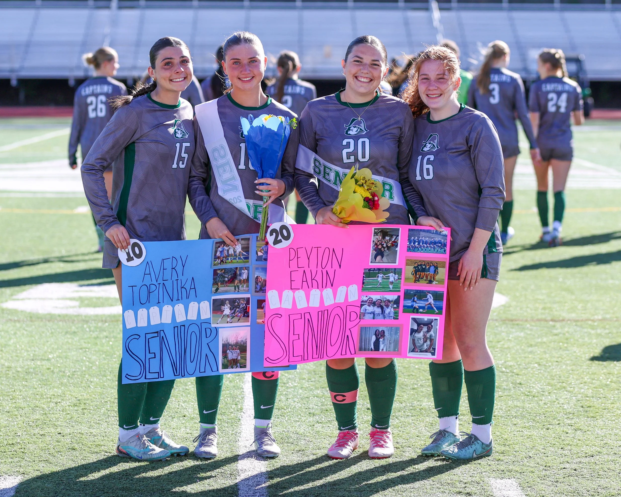 Senior and friends
