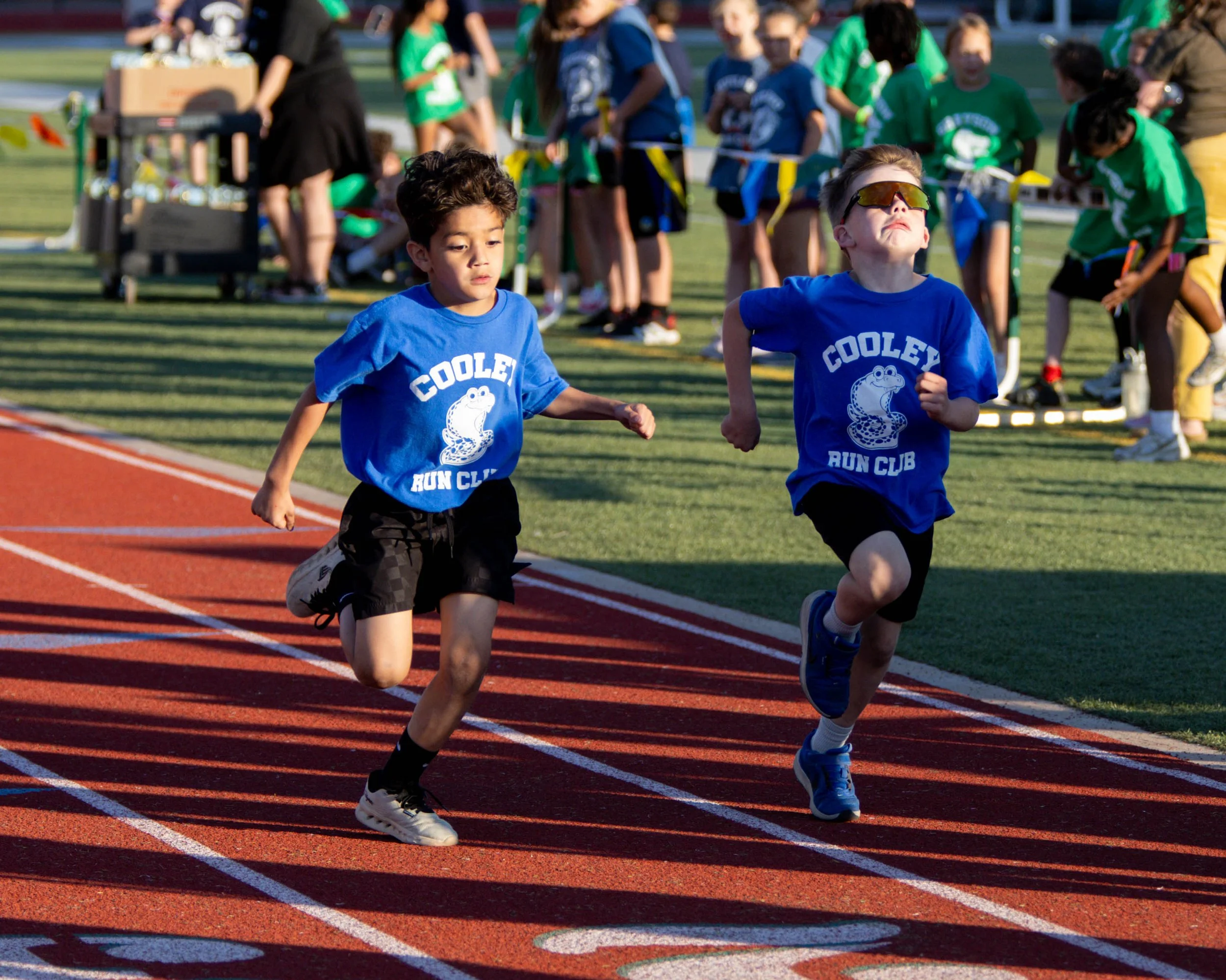 Cooley runners at the finish line