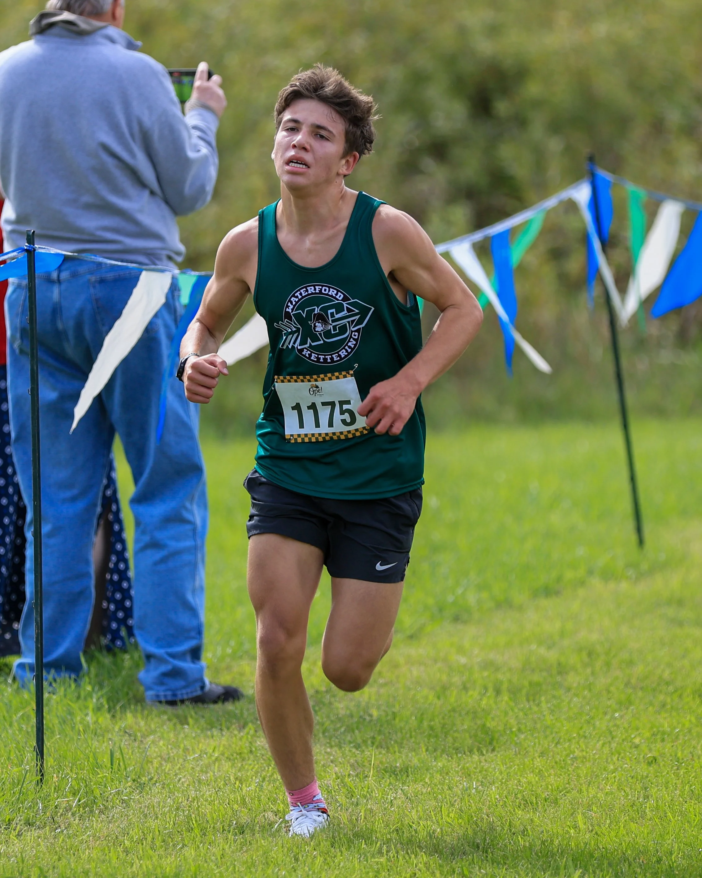 WK runner at the finish line