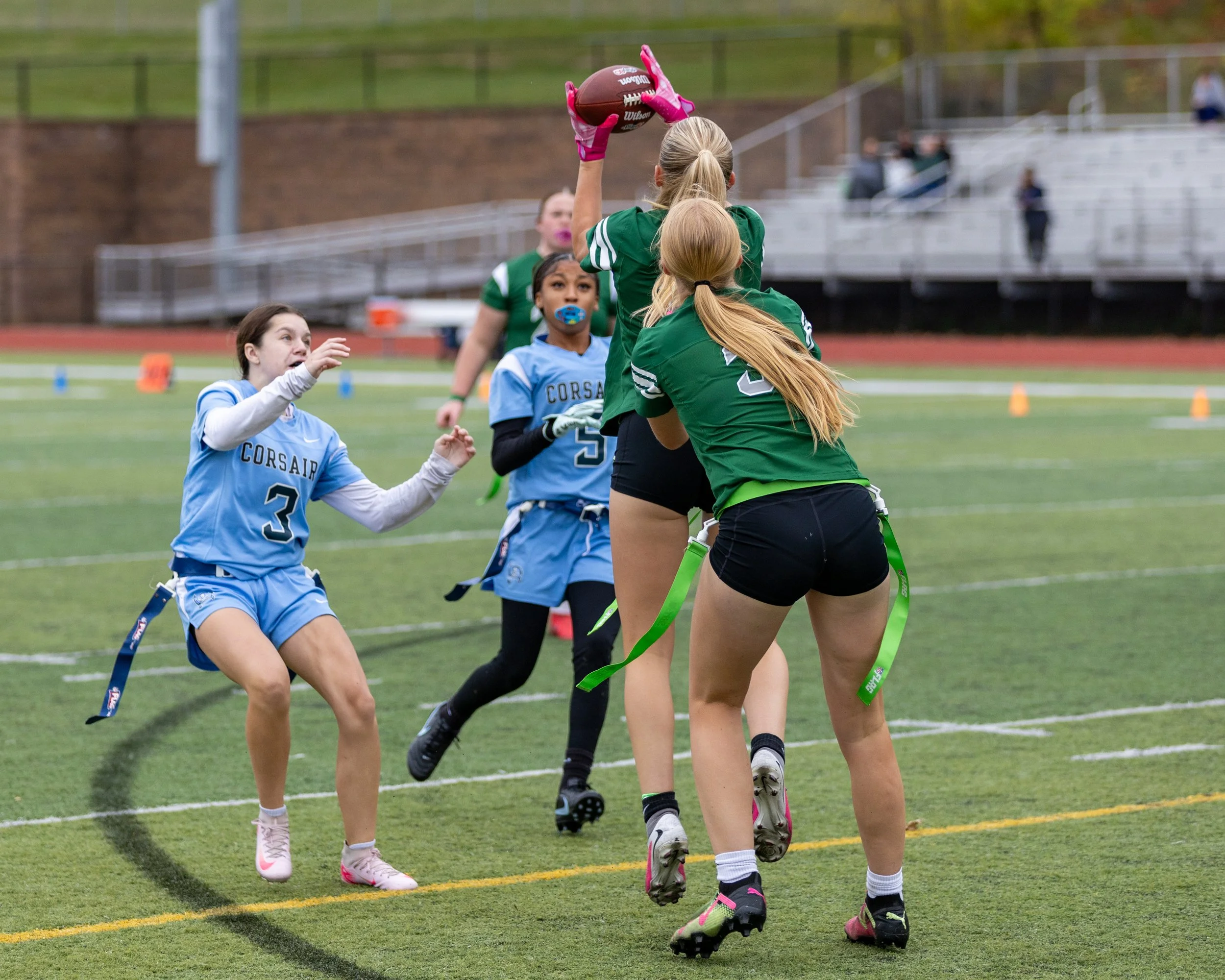 WK #13 catches the ball