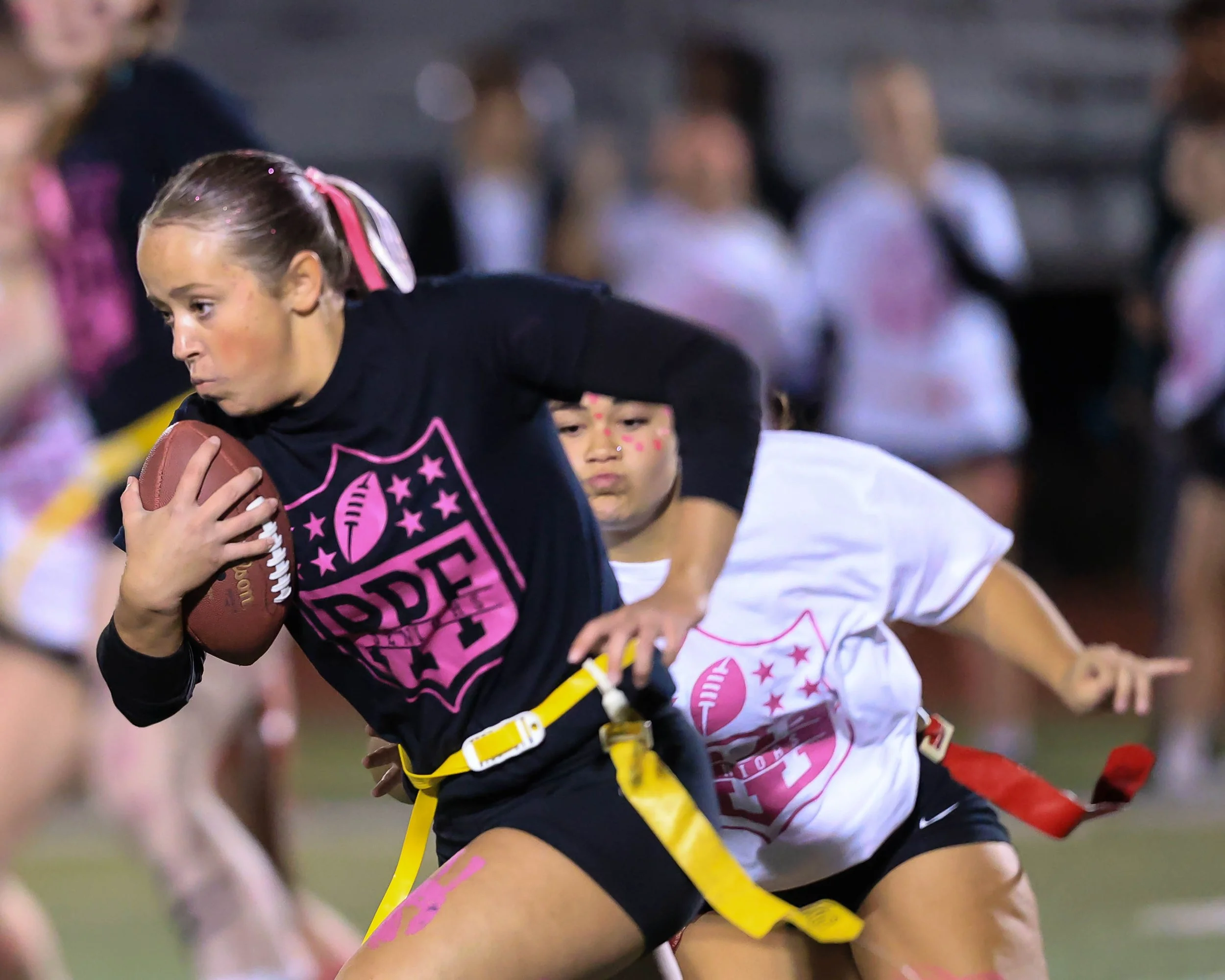 Senior quarterback with the ball 