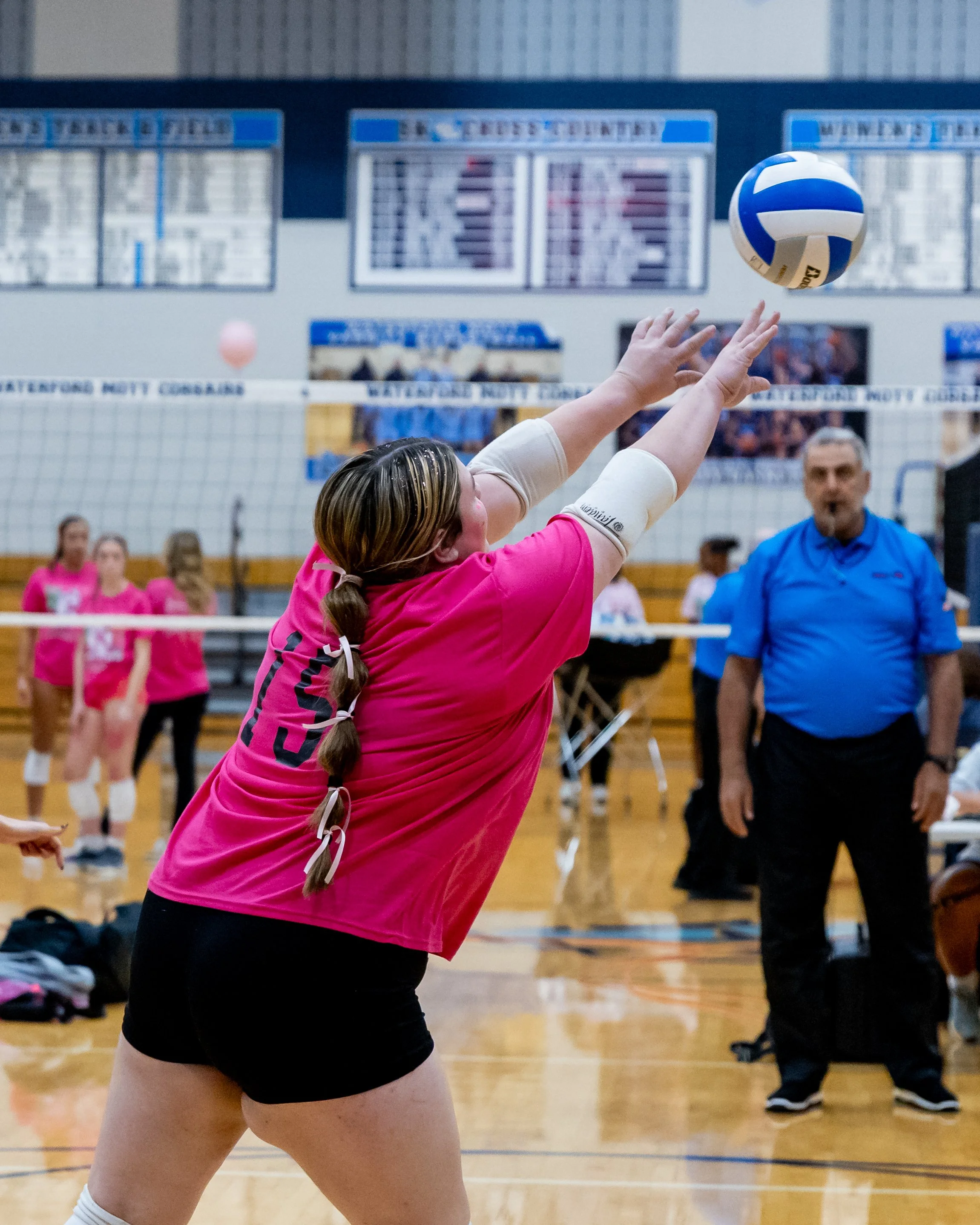 Kettering player hits the ball