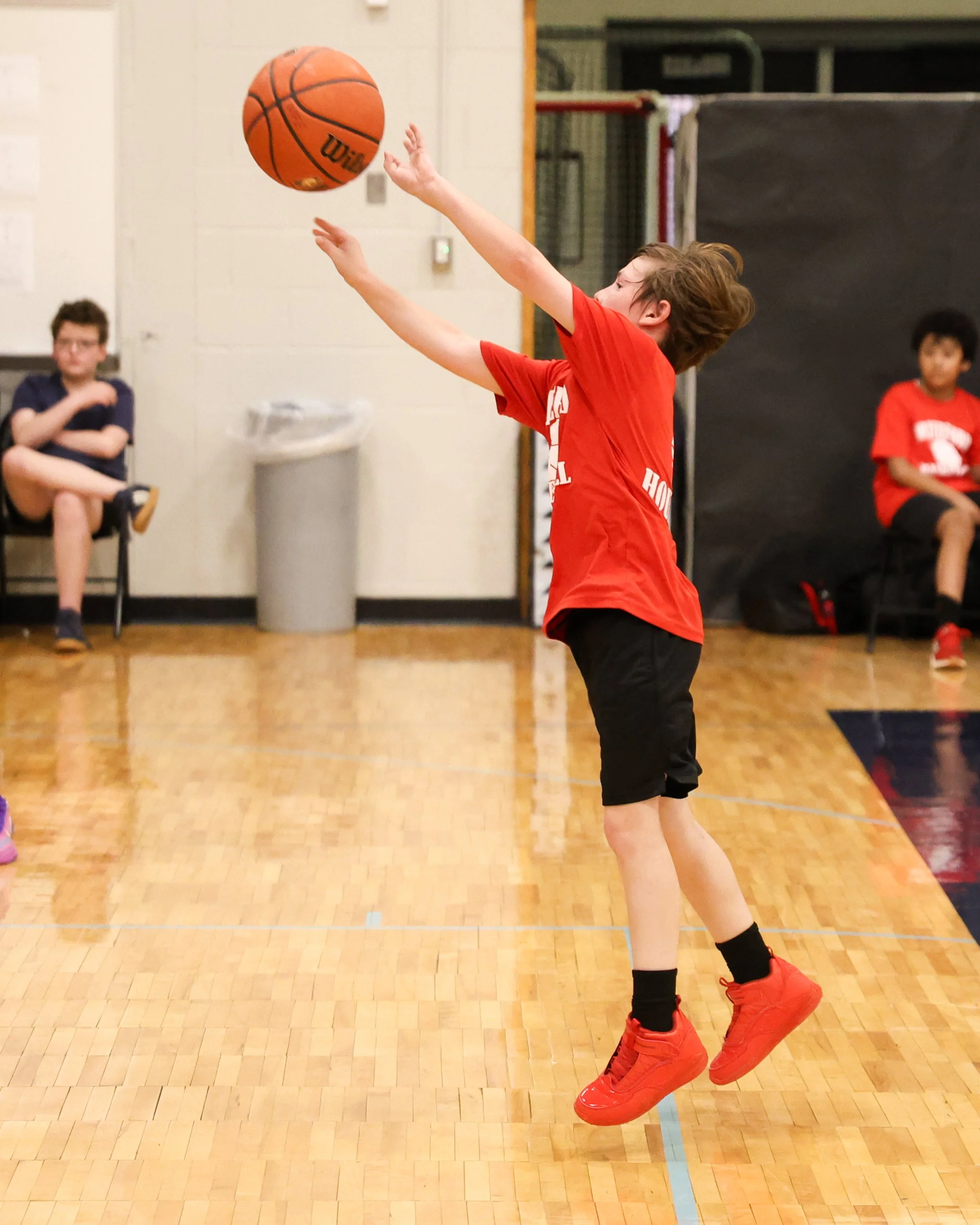 Houghton boy passes the ball