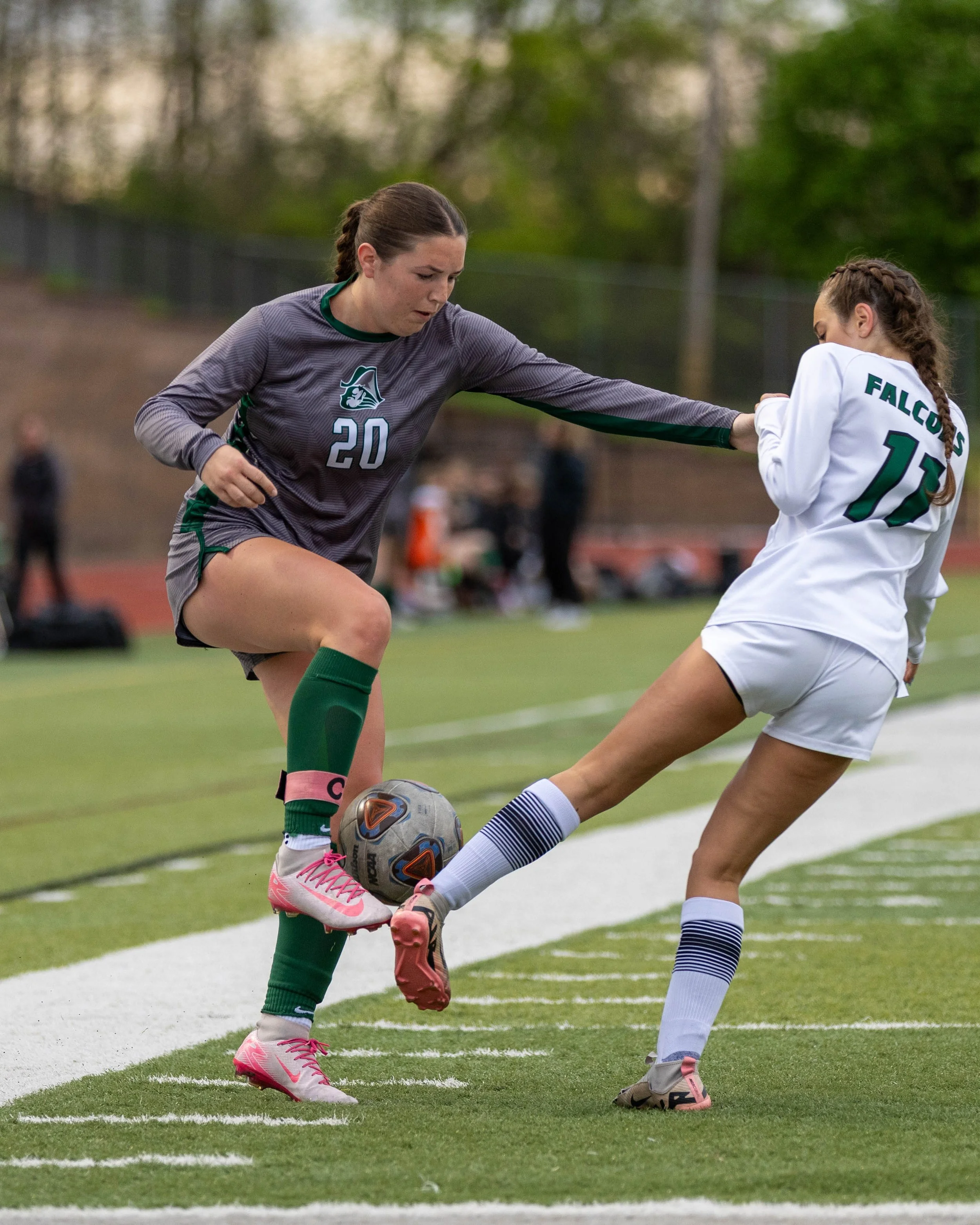 #20 kicking the ball