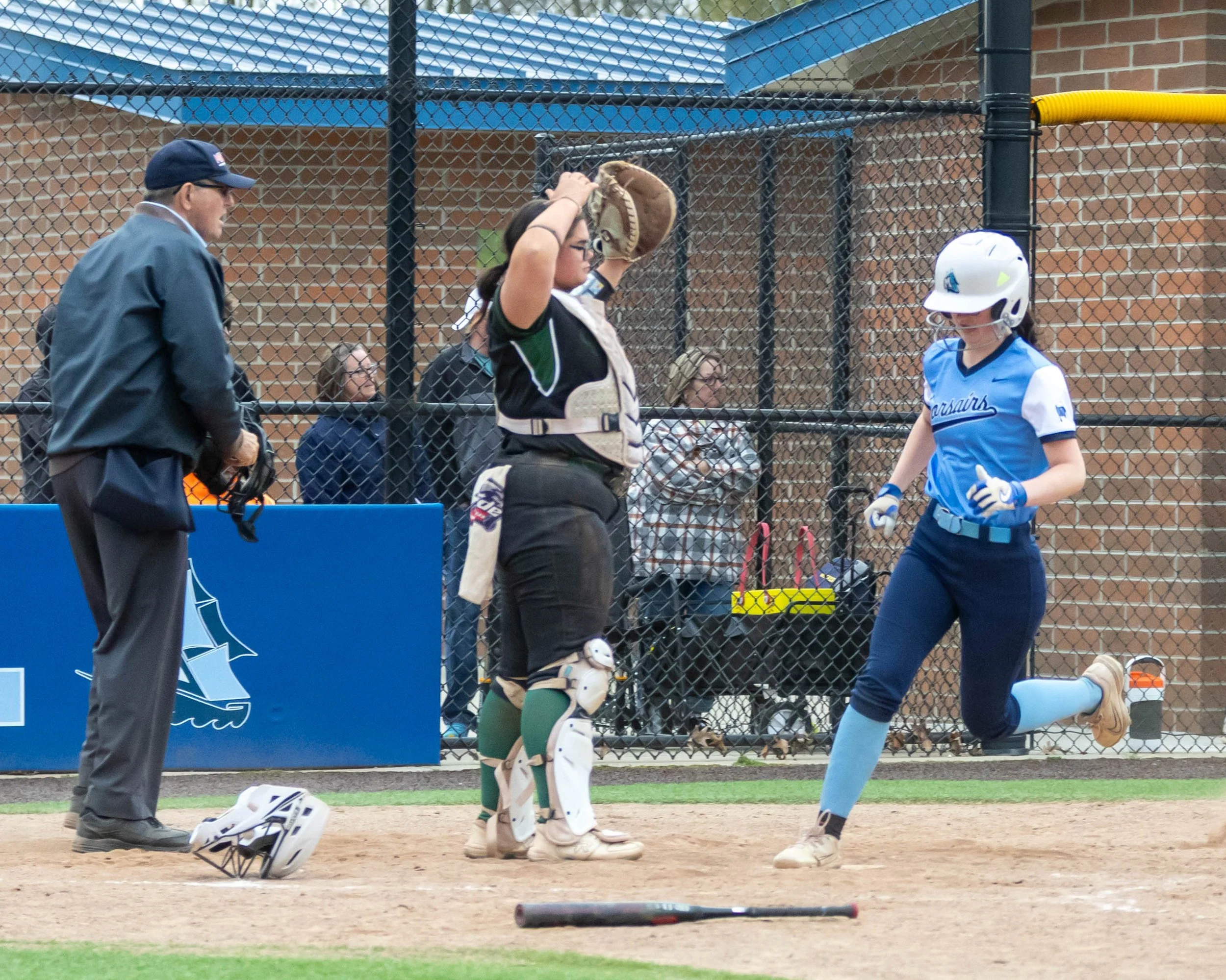 Mott runner crosses the plate