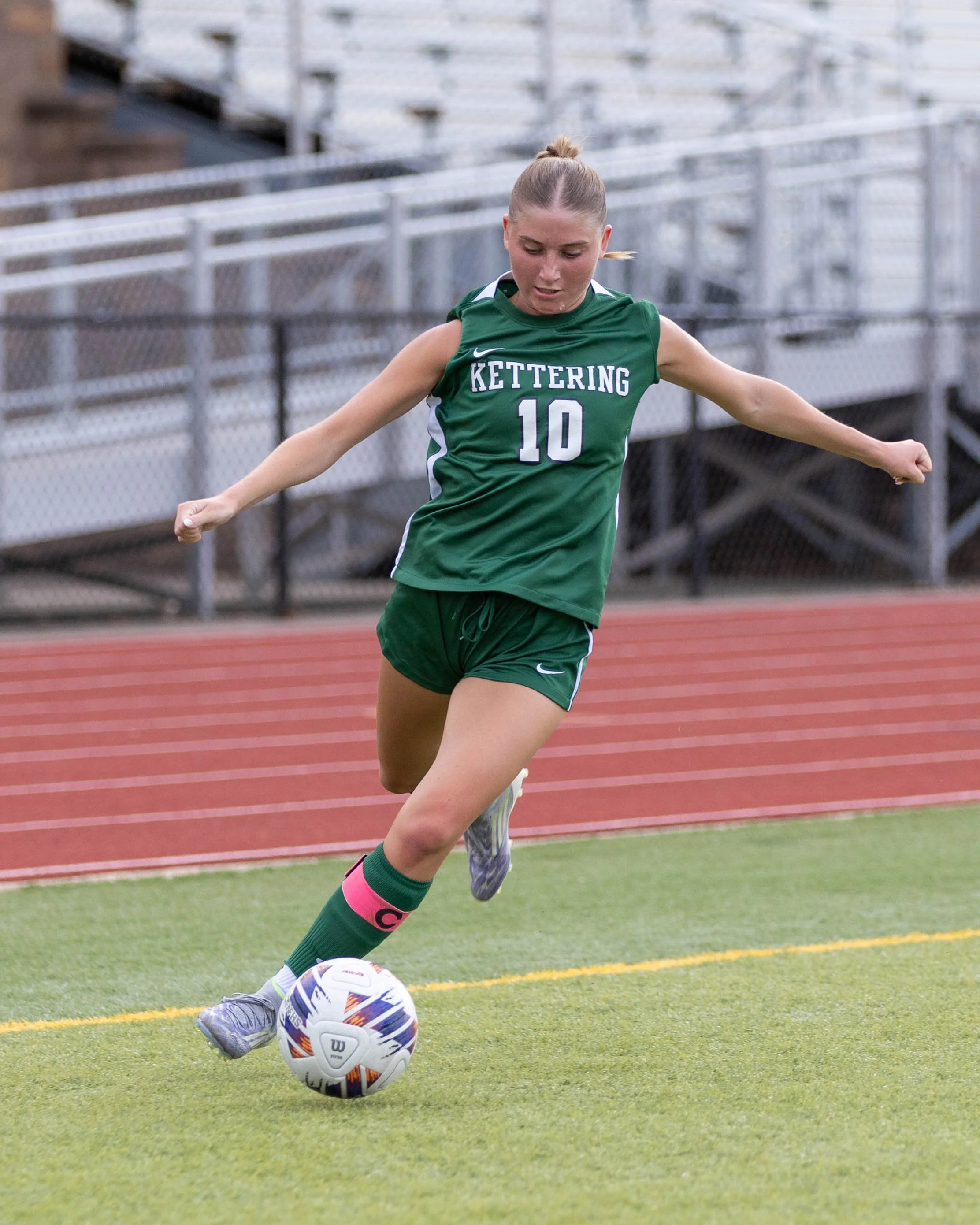 #10 goes to kick the ball