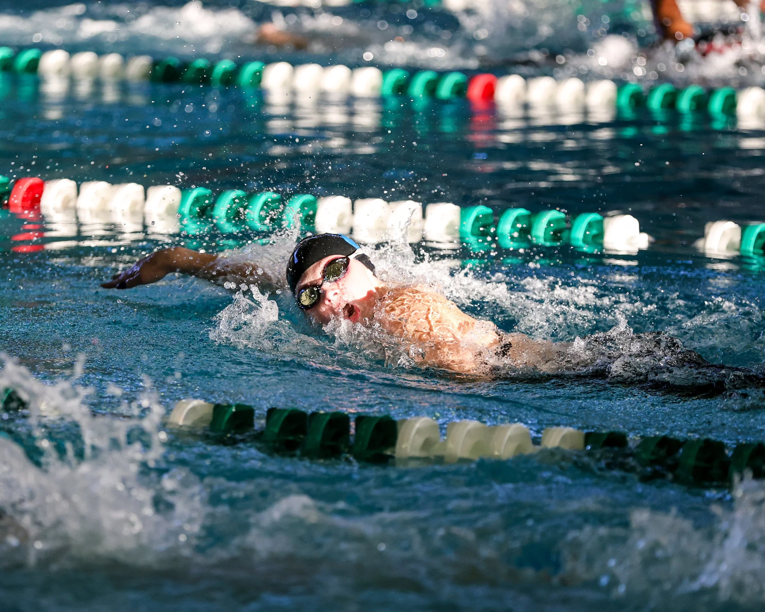 WU swimmer doing the freestyle
