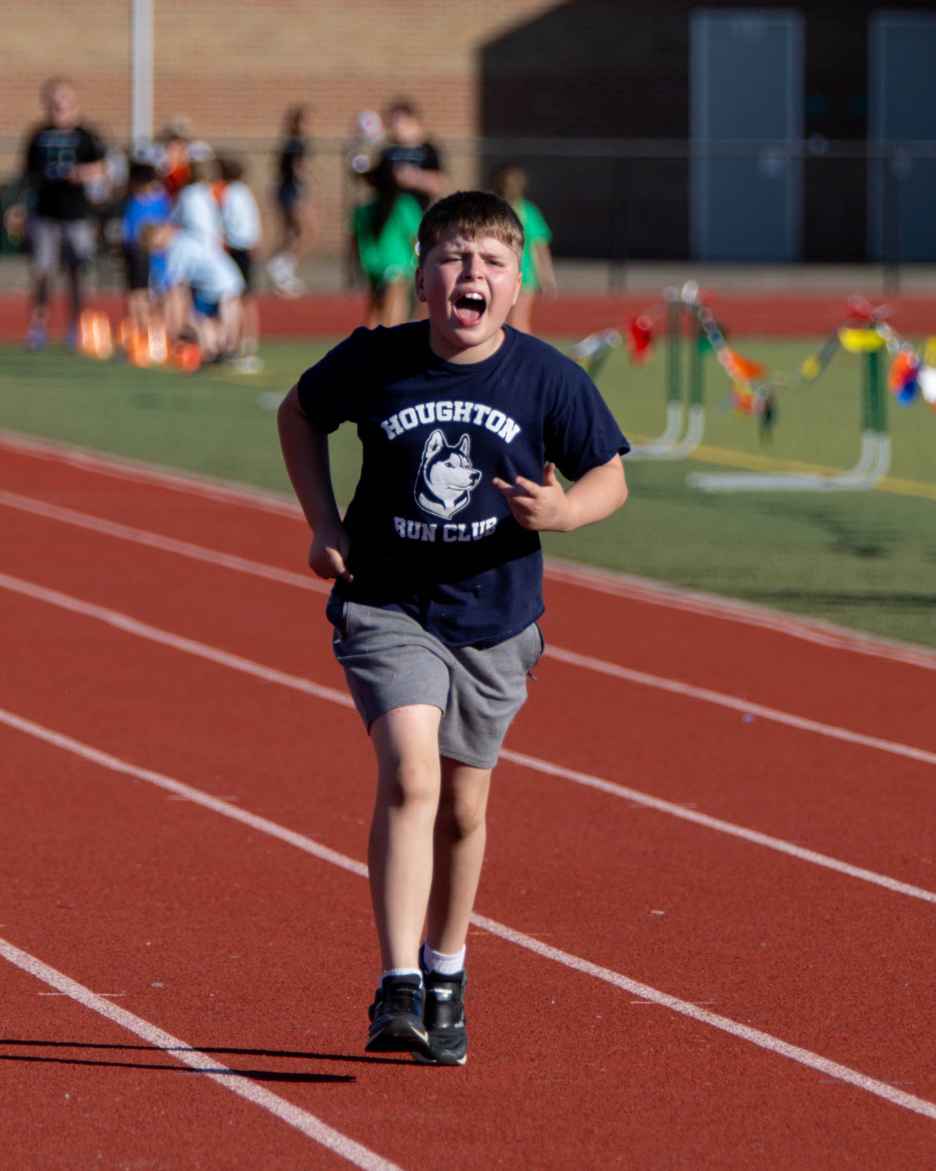 Houghton boy finishes the race