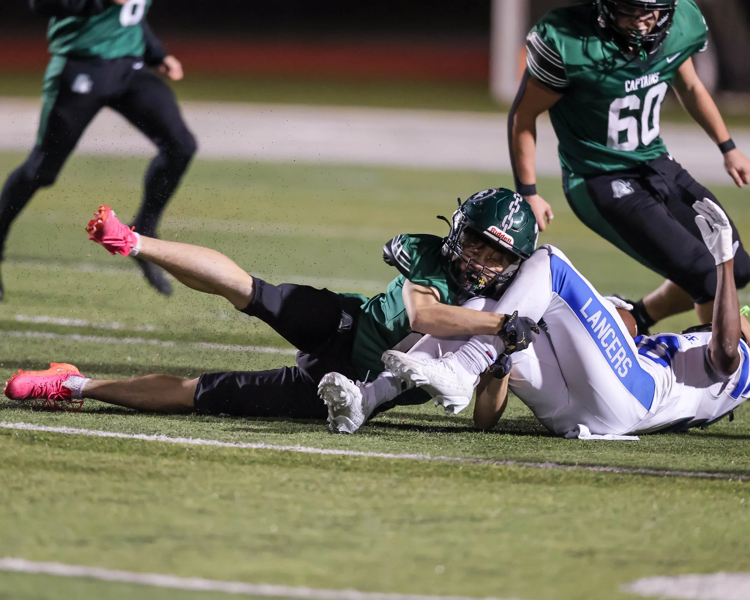 WK player tackles the LC running back