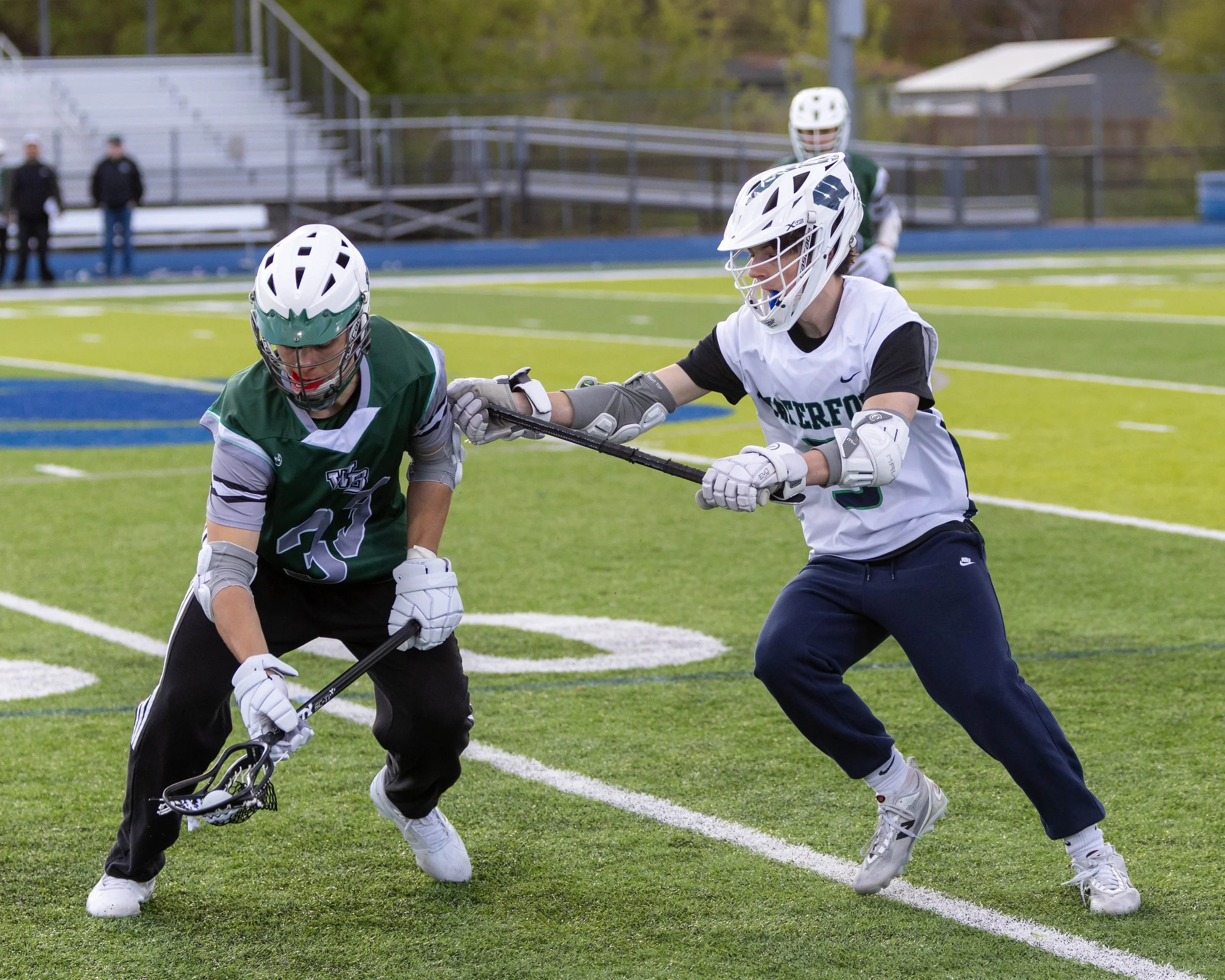 #3 defending a West Bloomfield player