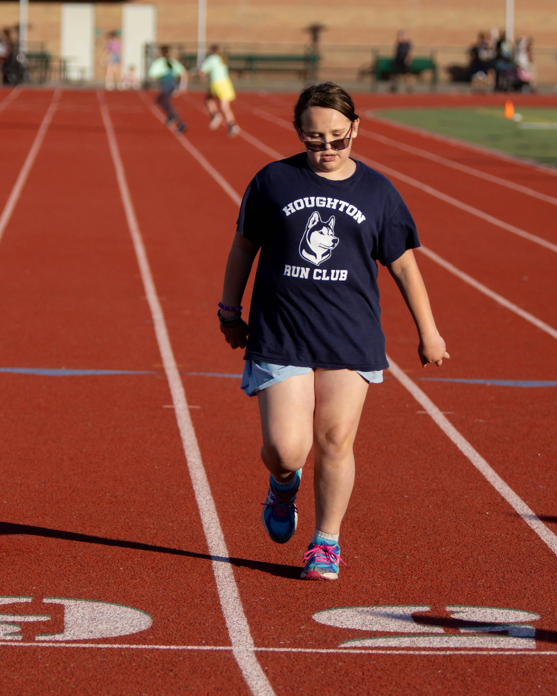 Houghton runner at the finish line