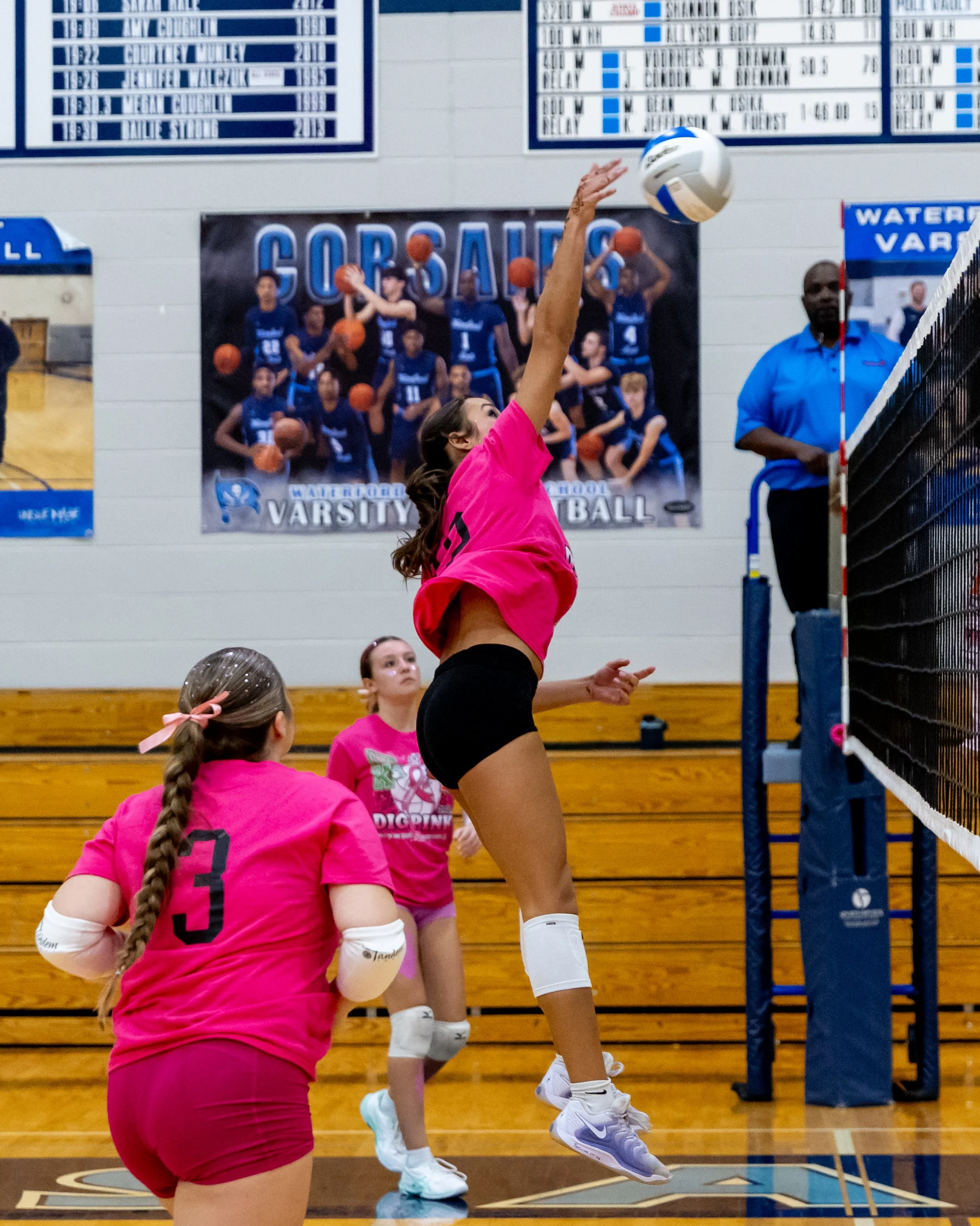 Kettering player hits the ball