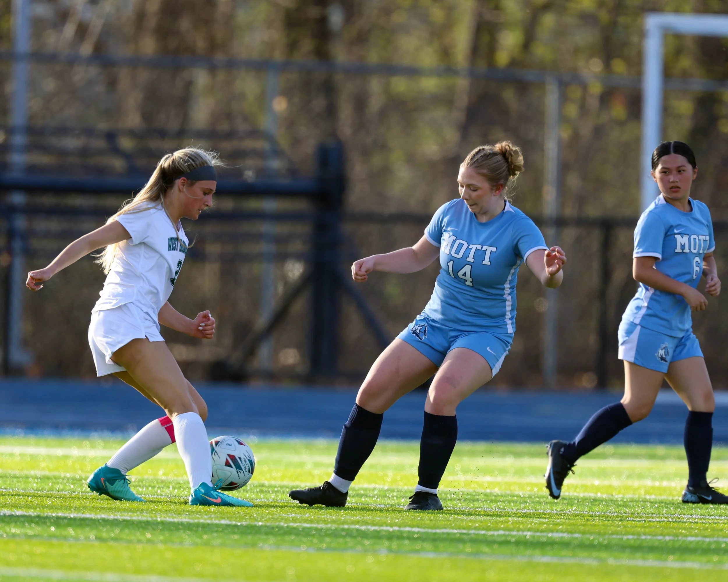 #14 defending the ball