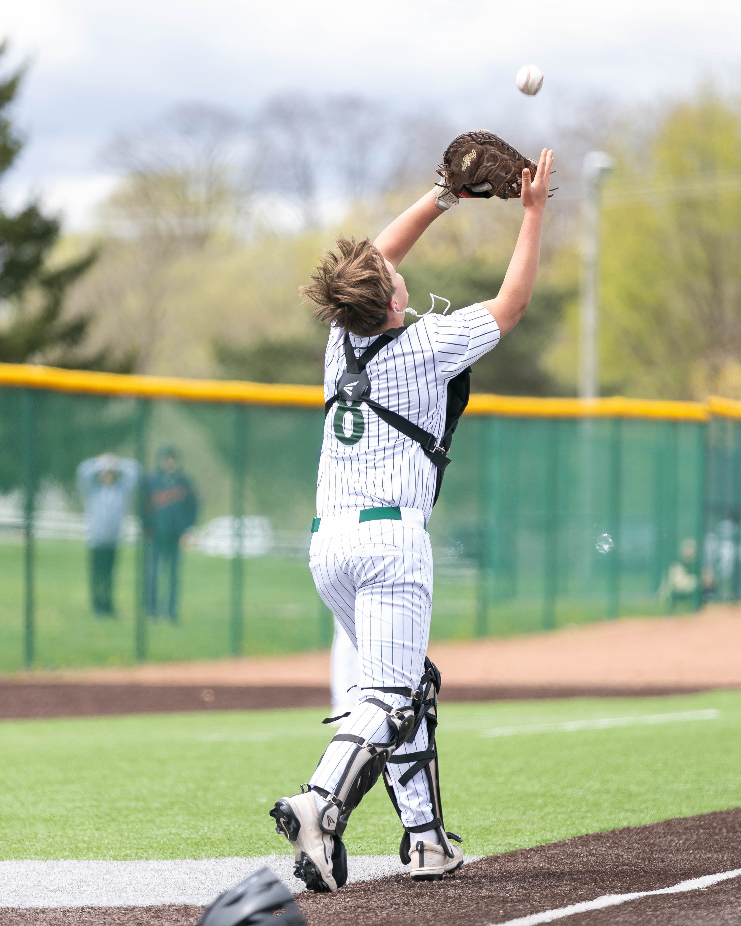 Kettering #8 catches a pop fly