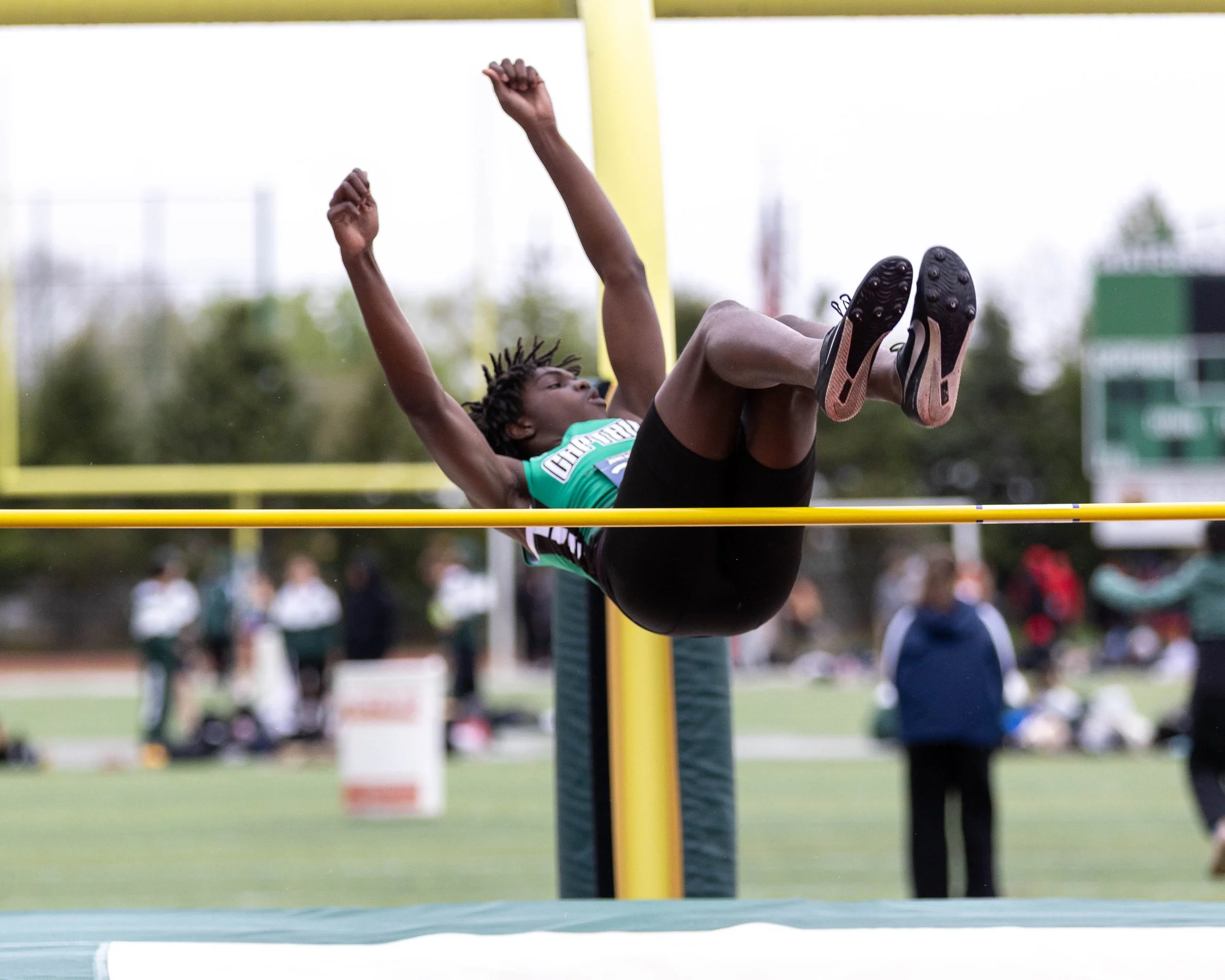 Kettering high jumper over the bar