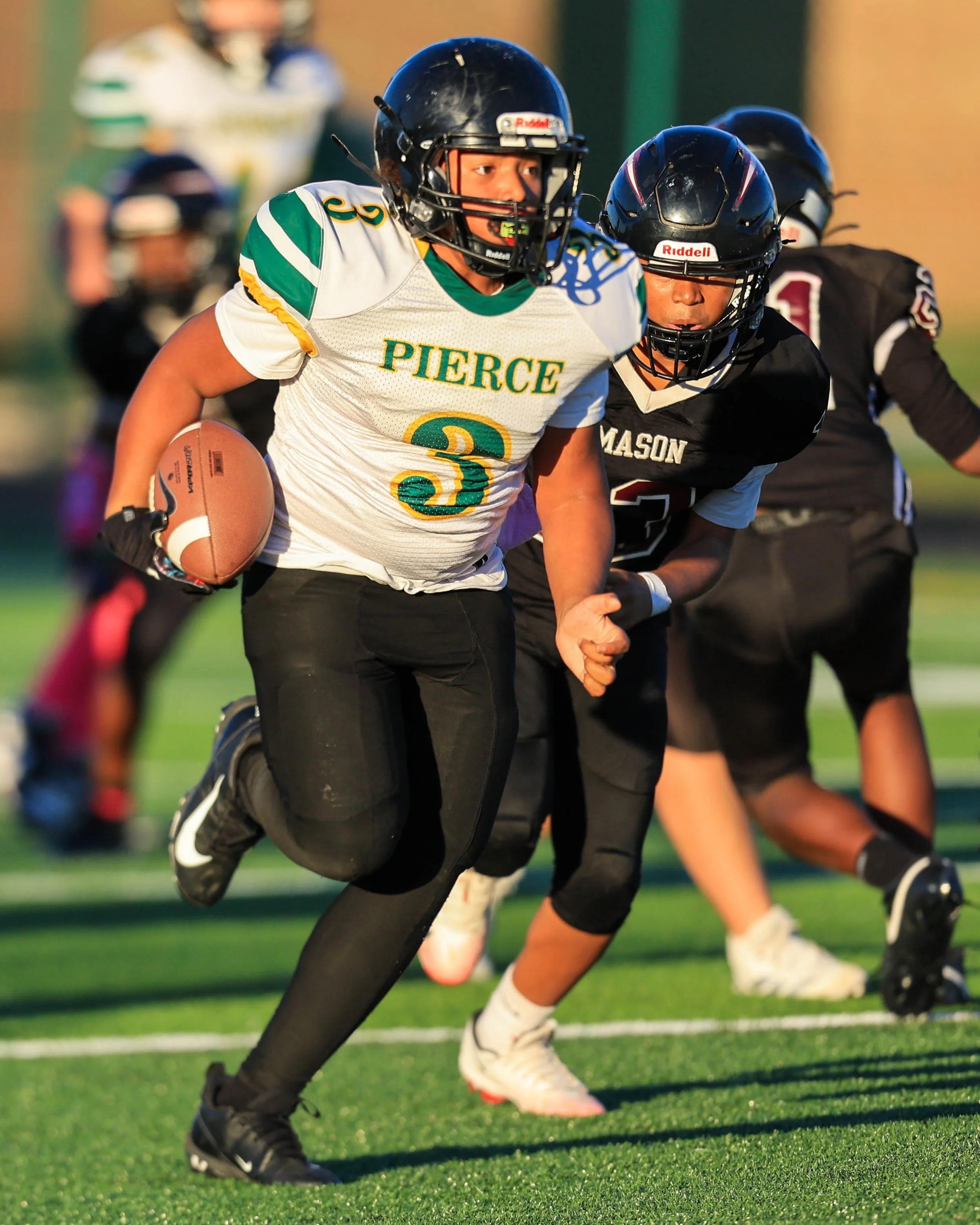 Pierce #3 with the ball