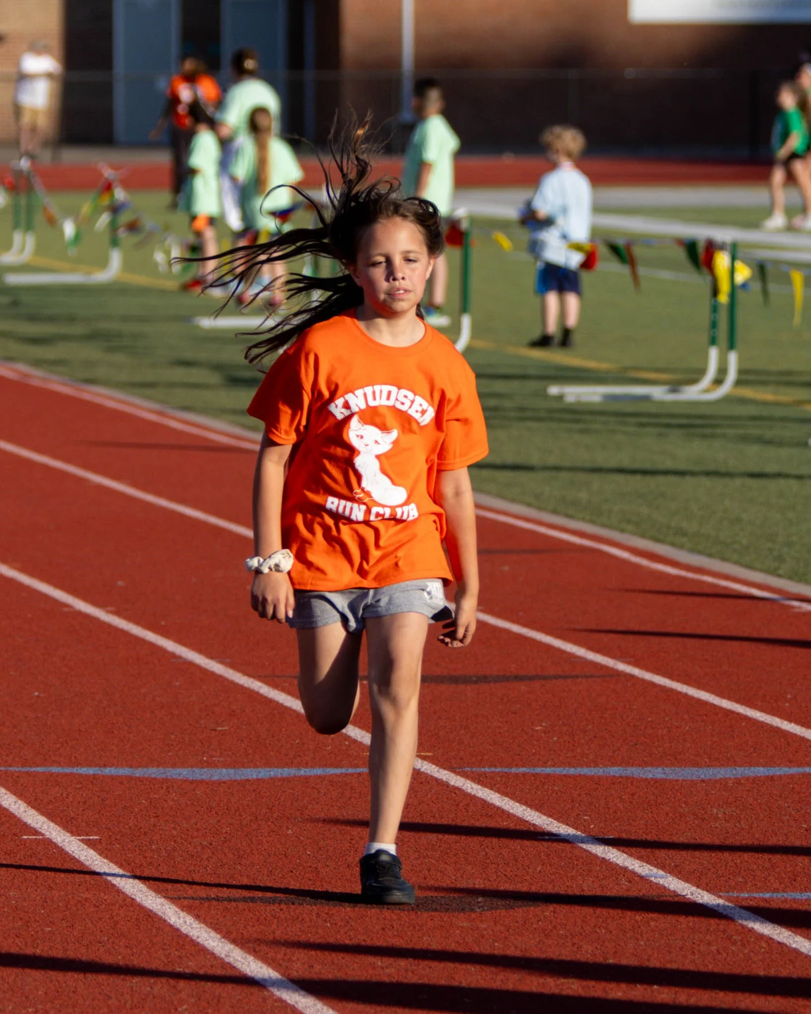 Knudsen runner at the finish line